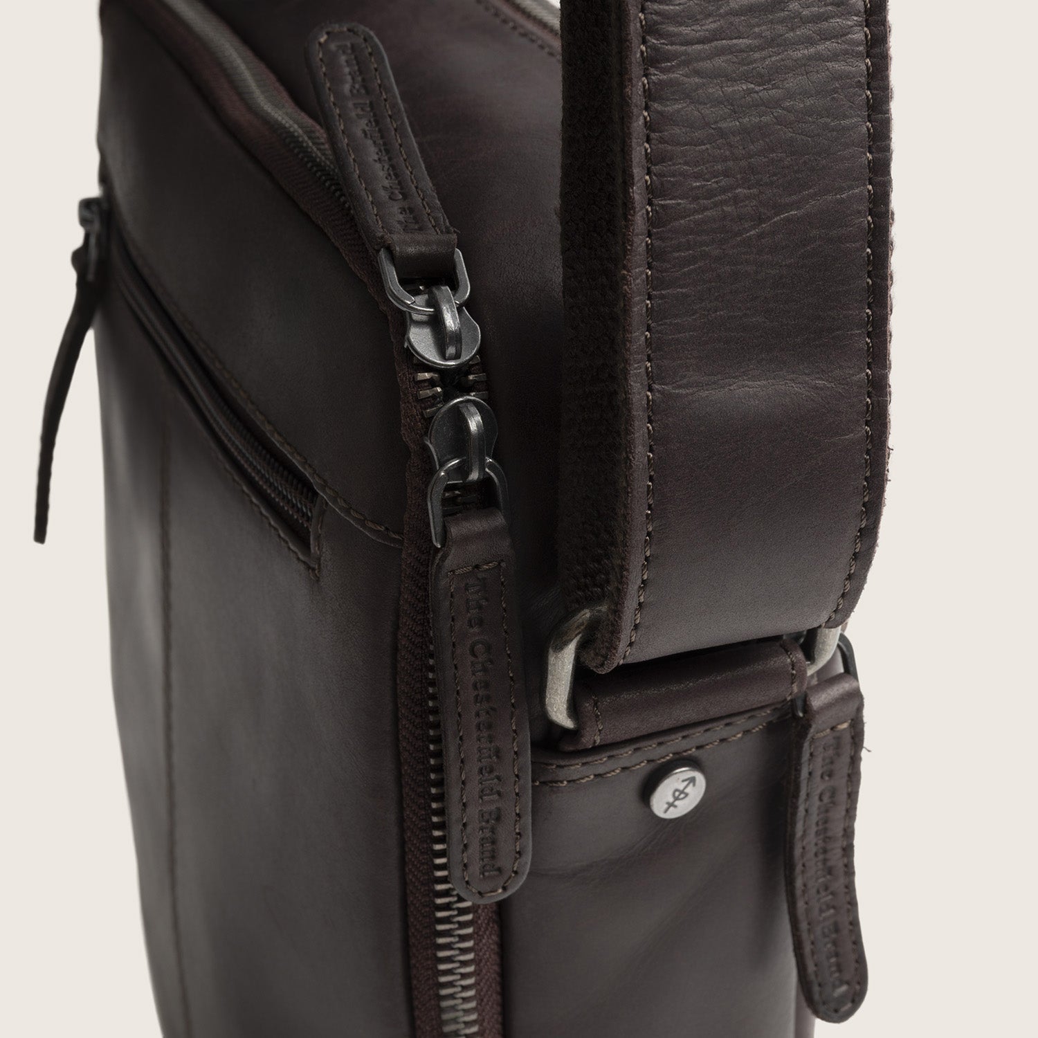 Leren Crossbody Tas Bruin Alva