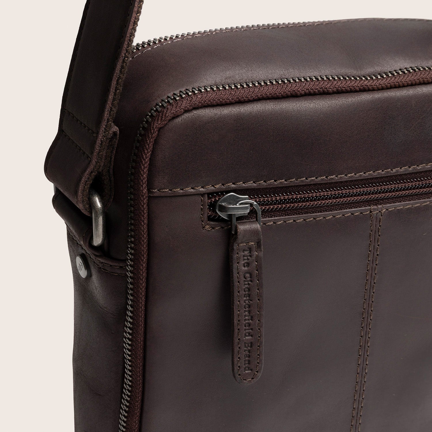 Leren Crossbody Tas Bruin Alva