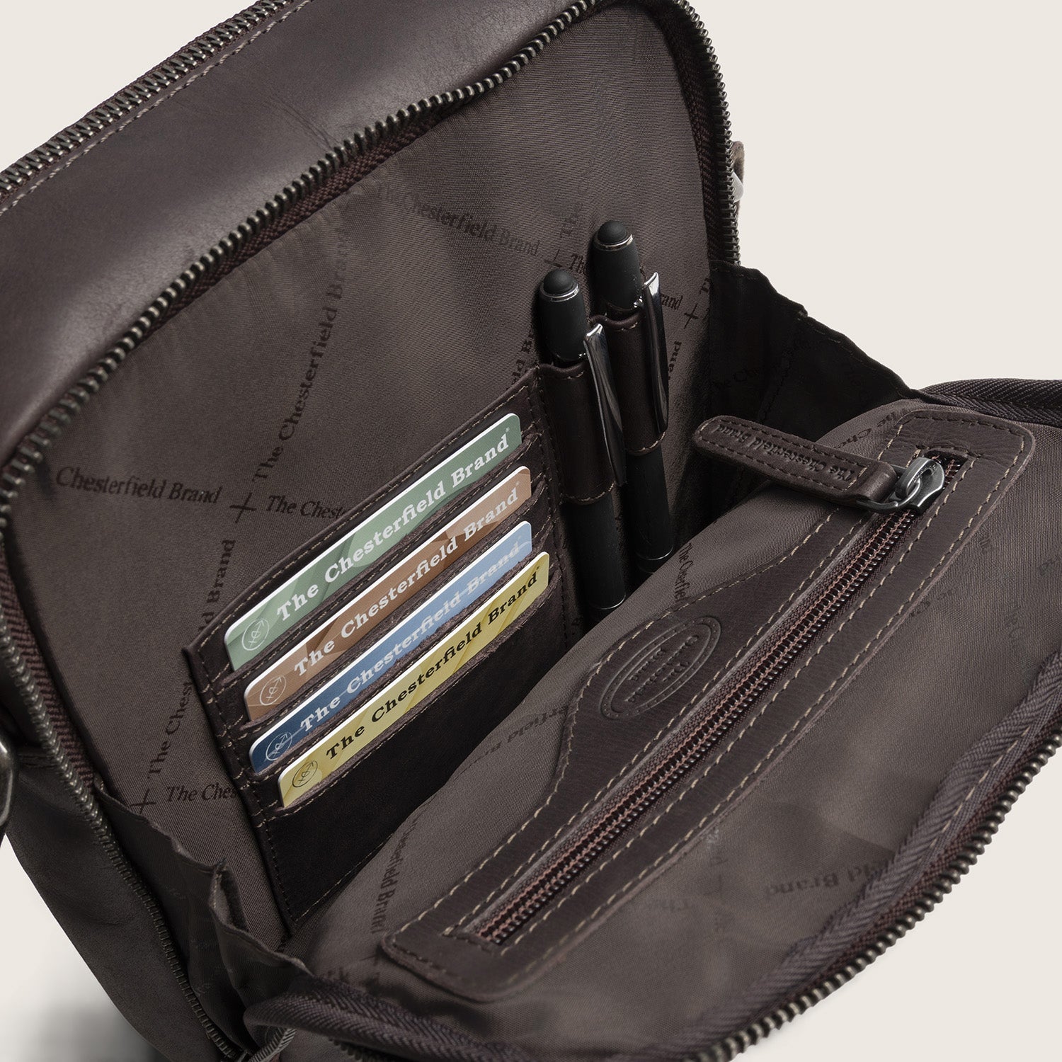 Leren Crossbody Tas Bruin Alva