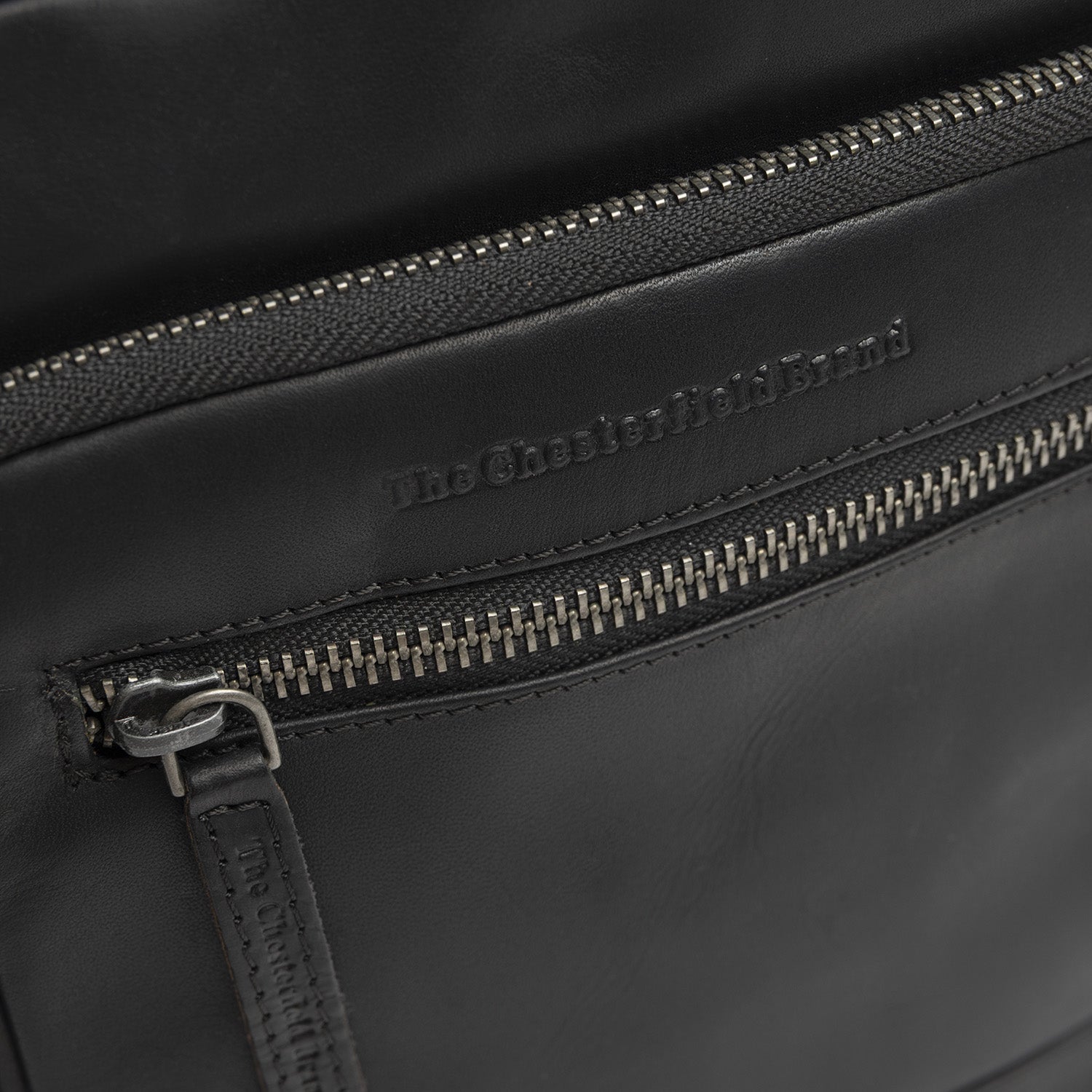 Leren Crossbody Tas Zwart Birmingham