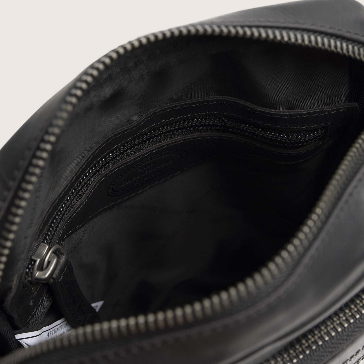 Leren Crossbody Tas Zwart Birmingham