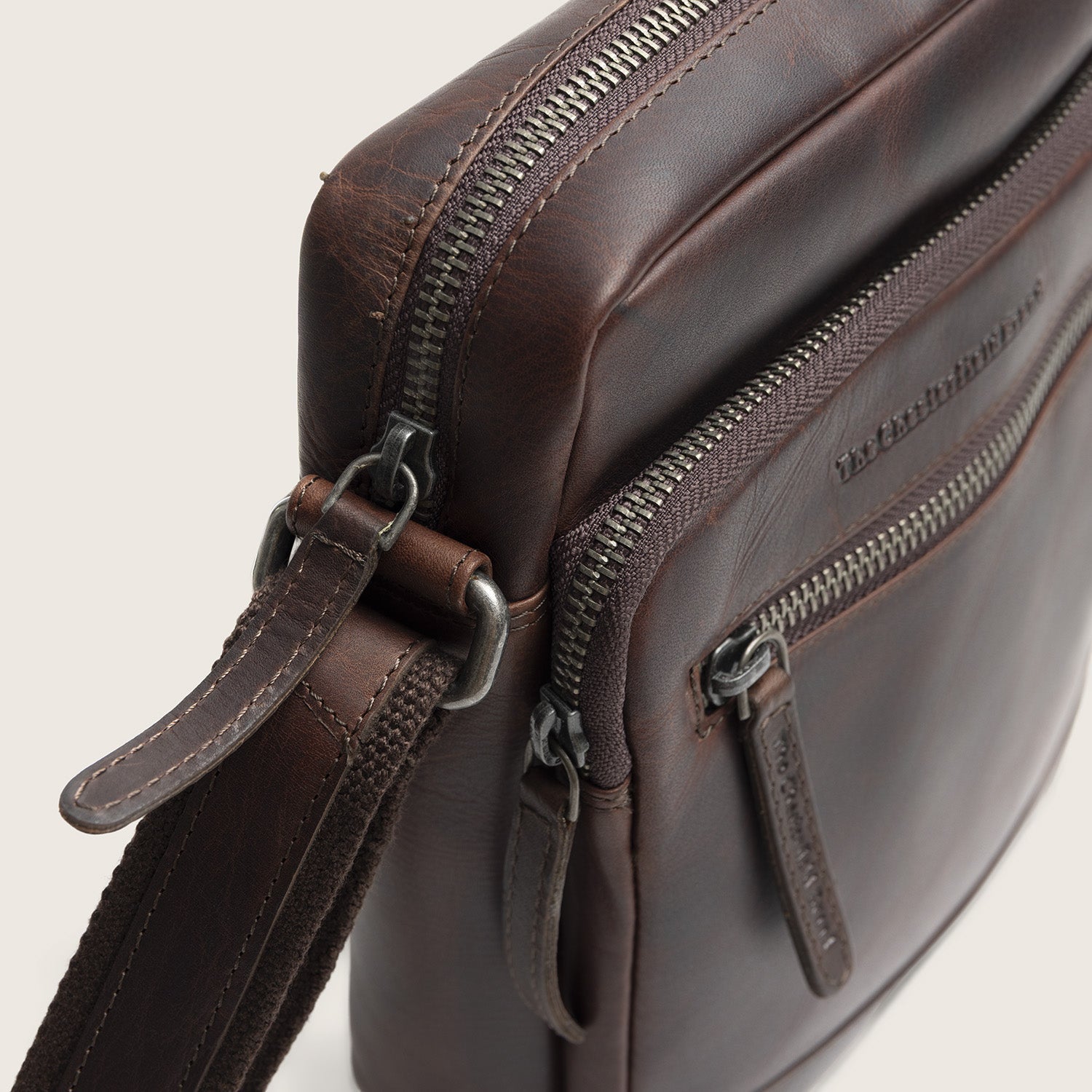 Leren Crossbody Tas Bruin Birmingham