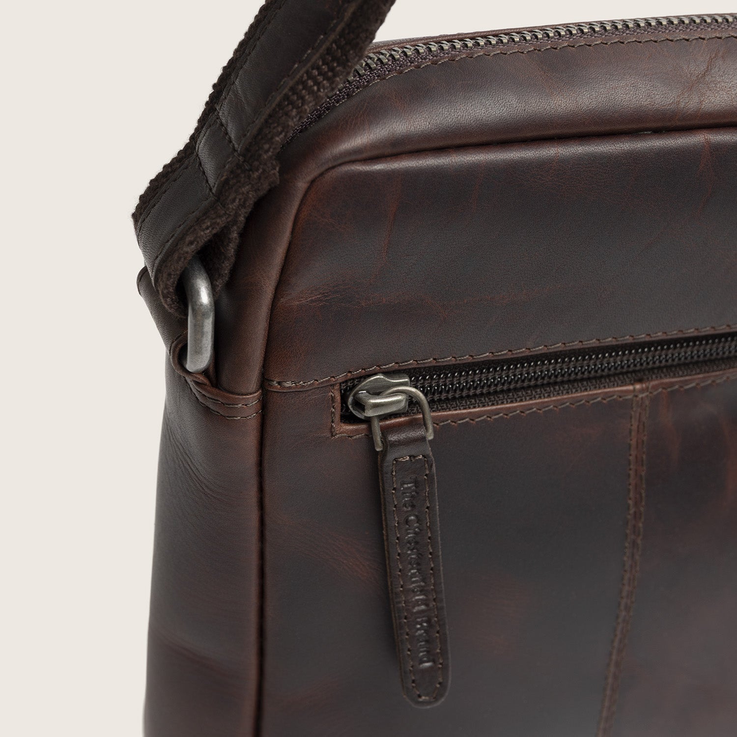 Leren Crossbody Tas Bruin Birmingham