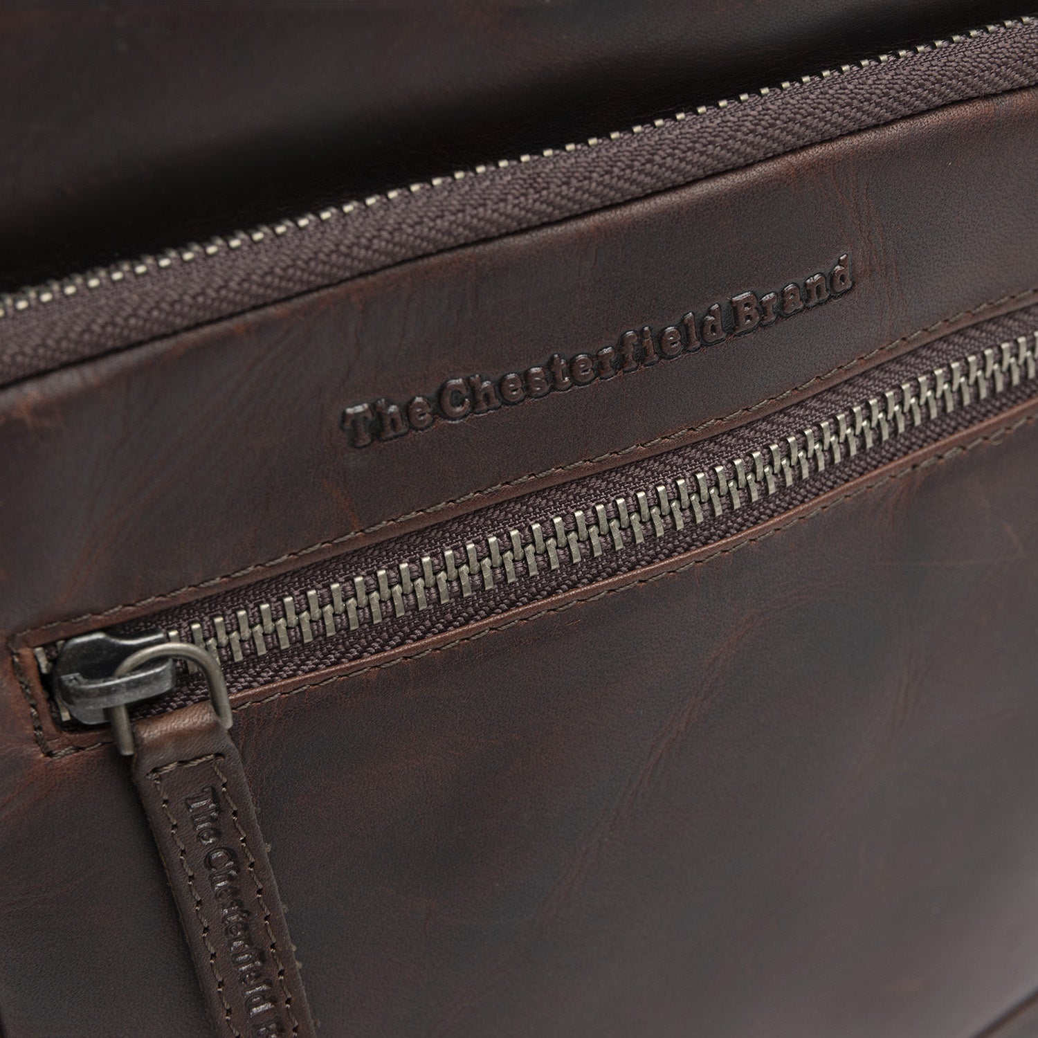 Leren Crossbody Tas Bruin Birmingham