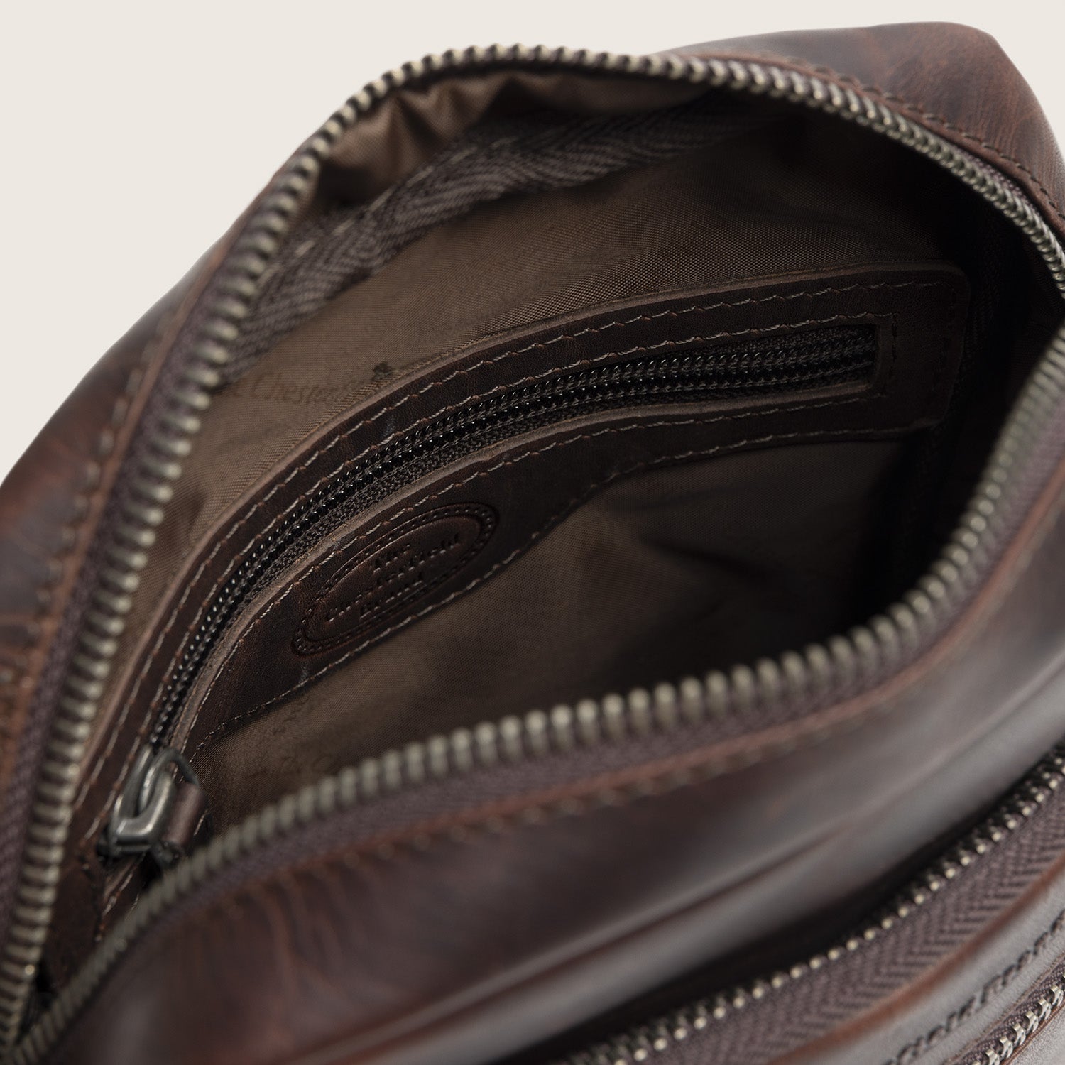 Leren Crossbody Tas Bruin Birmingham