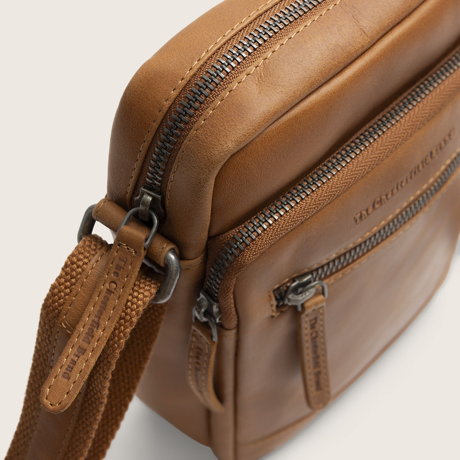 Leren Crossbody Tas Cognac Birmingham