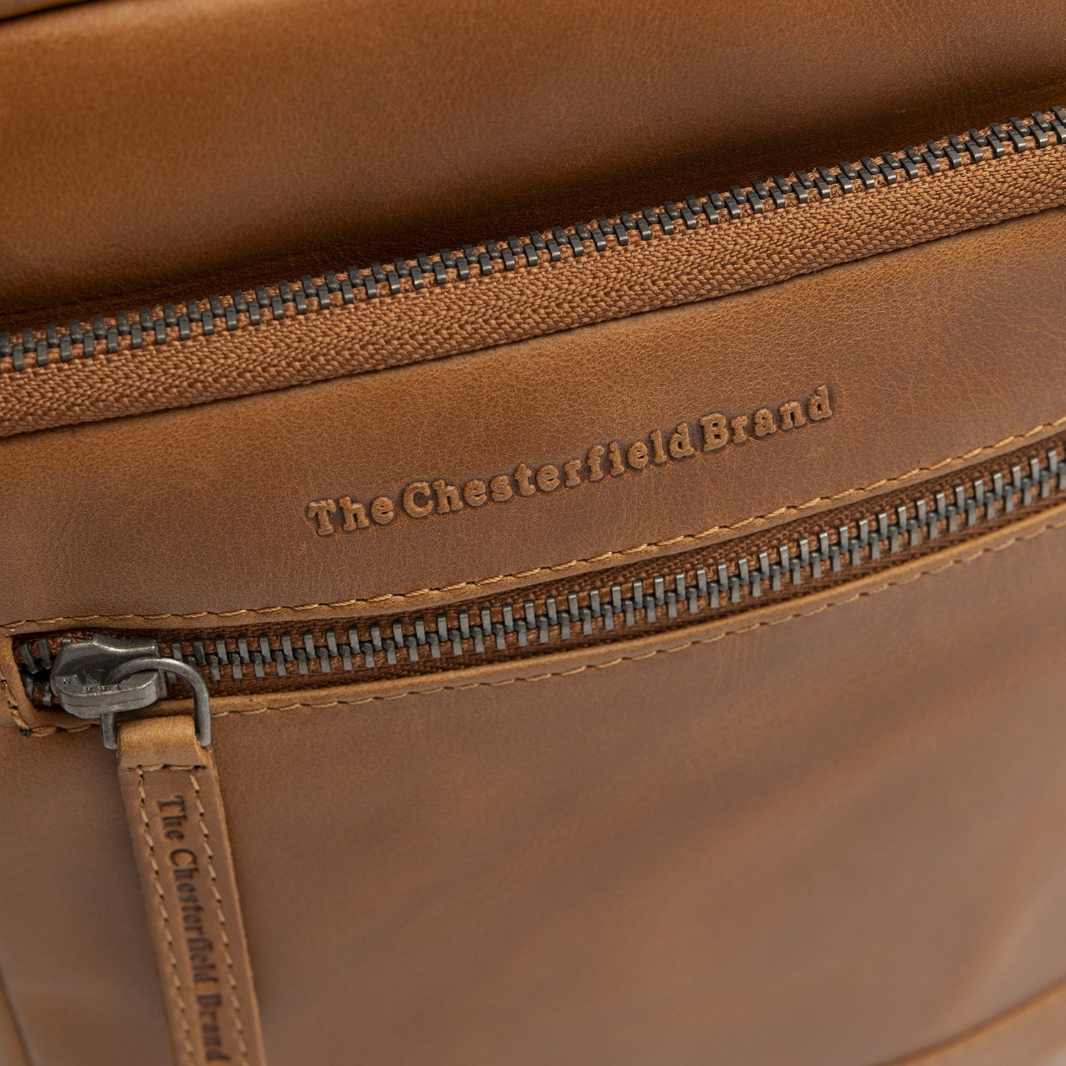 Leren Crossbody Tas Cognac Birmingham