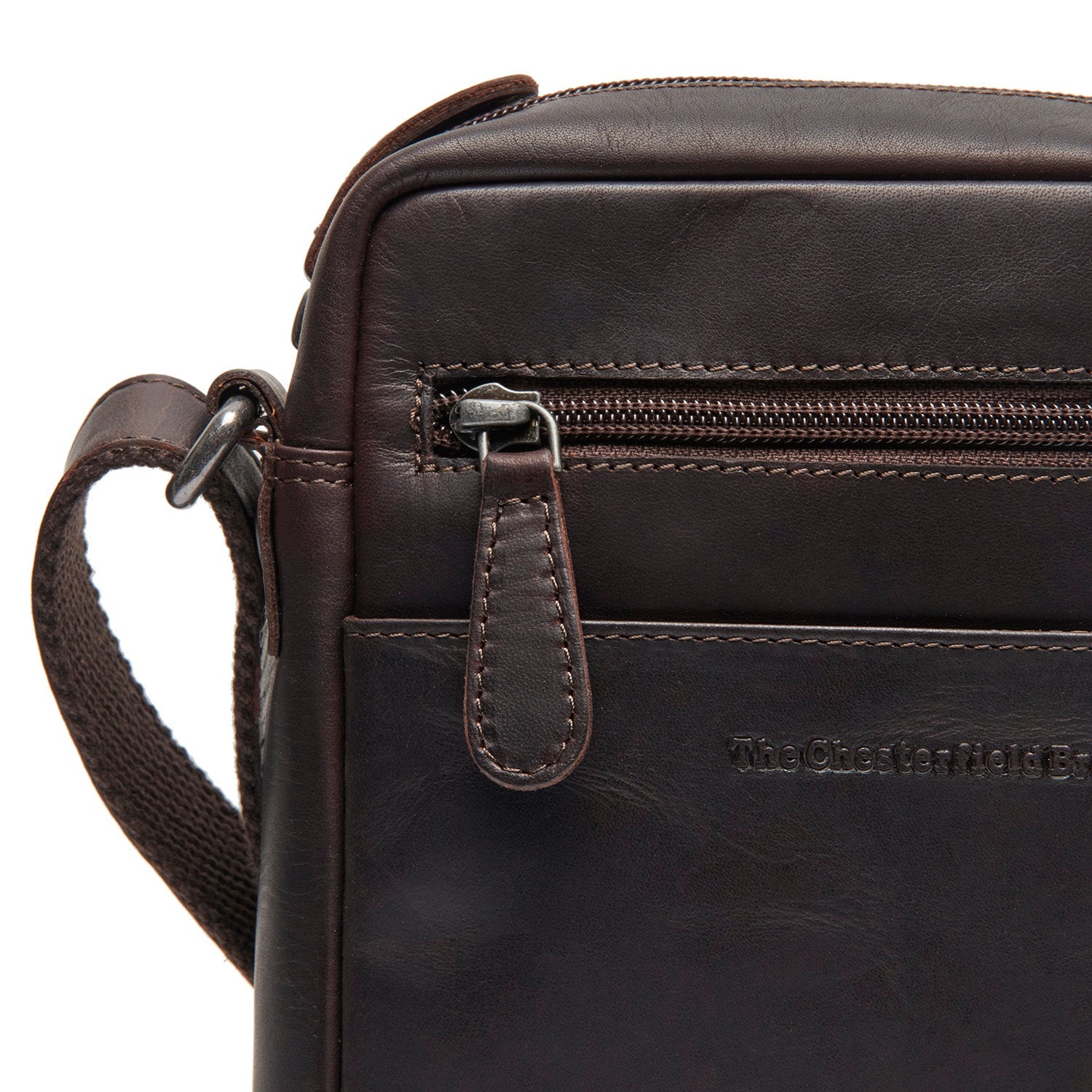 Leren Crossbody Tas Bruin Laveno