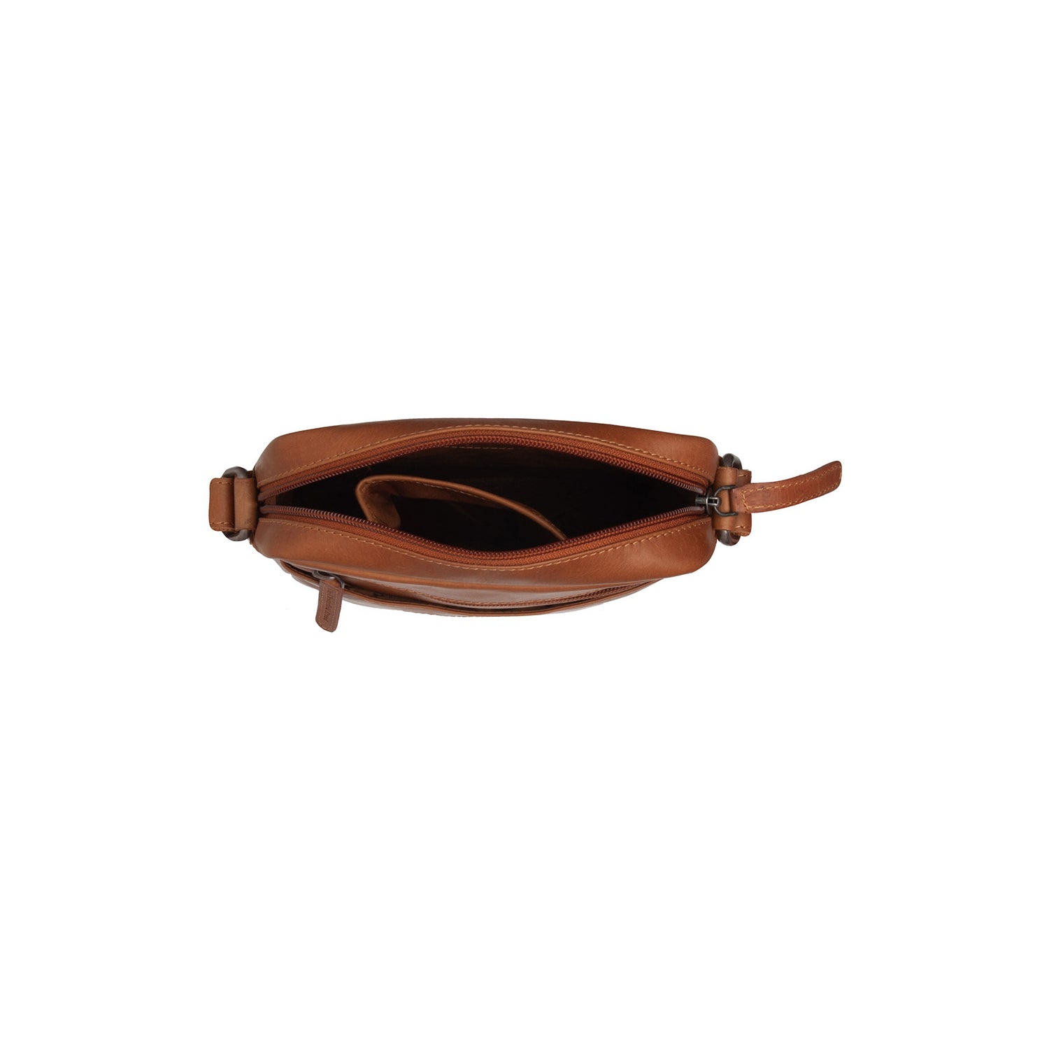 Leren Crossbody Tas Cognac Laveno