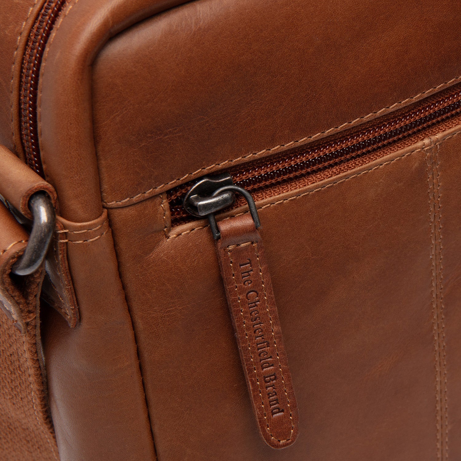 Leren Crossbody Tas Cognac Laveno