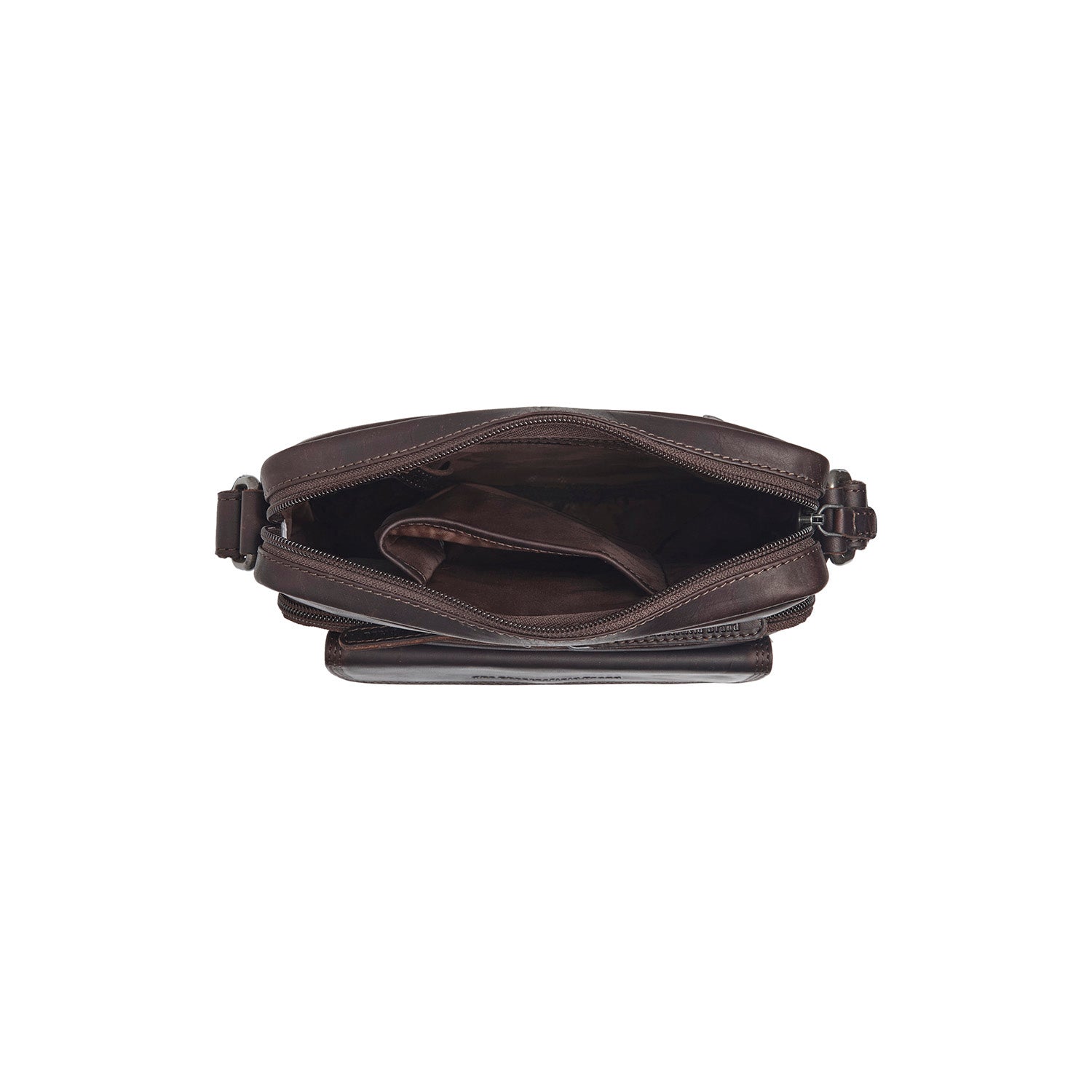 Leren Crossbody Tas Bruin Montira