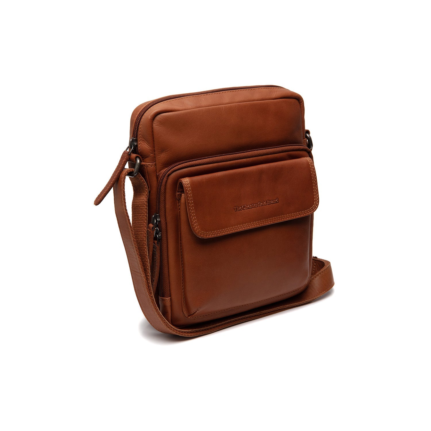 Leren Crossbody Tas Cognac Montira