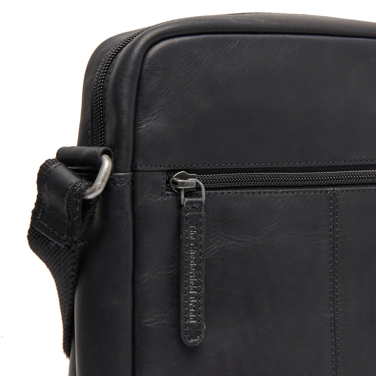 Leren Crossbody Tas Zwart Anzora
