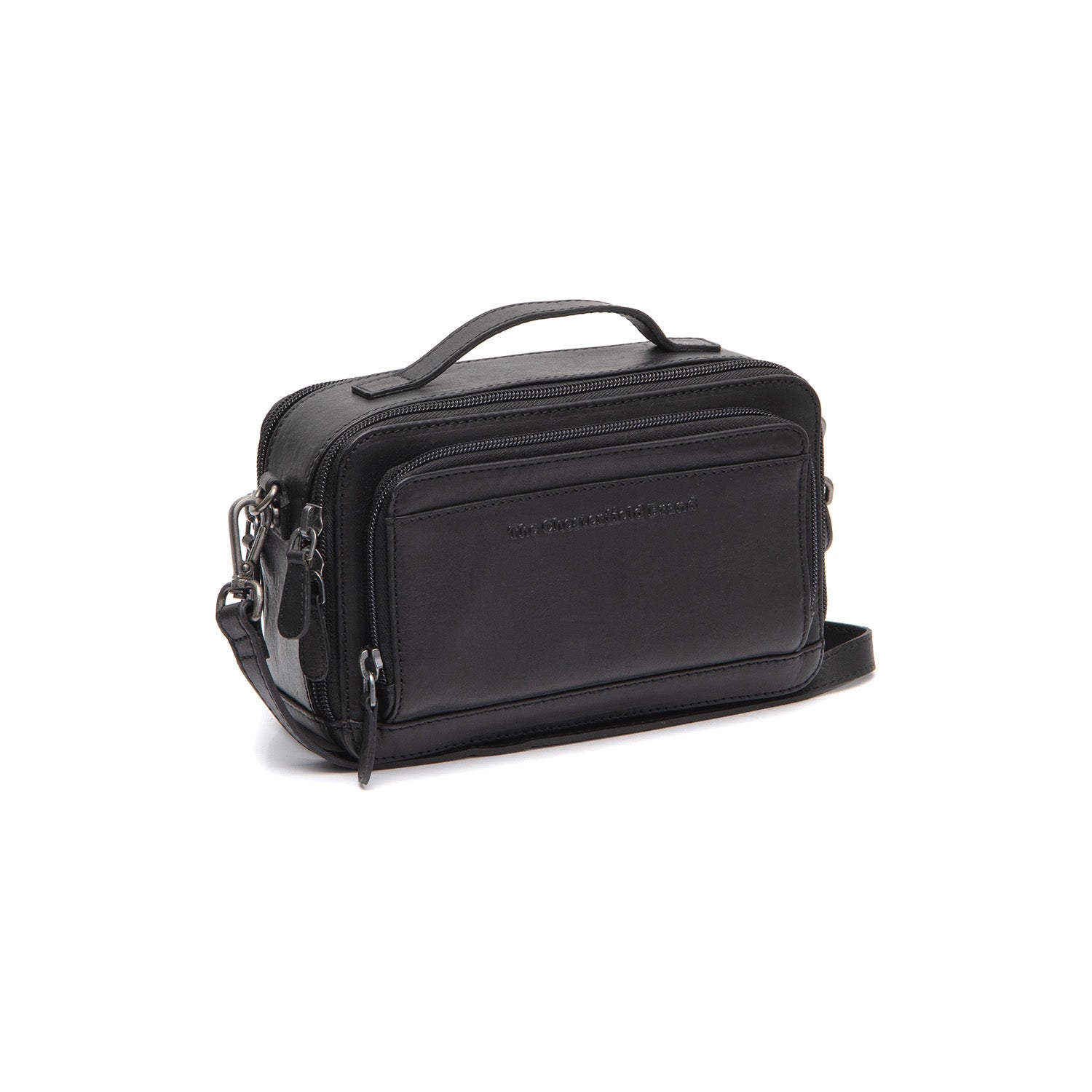 Leren Crossbody Tas Zwart Rovon