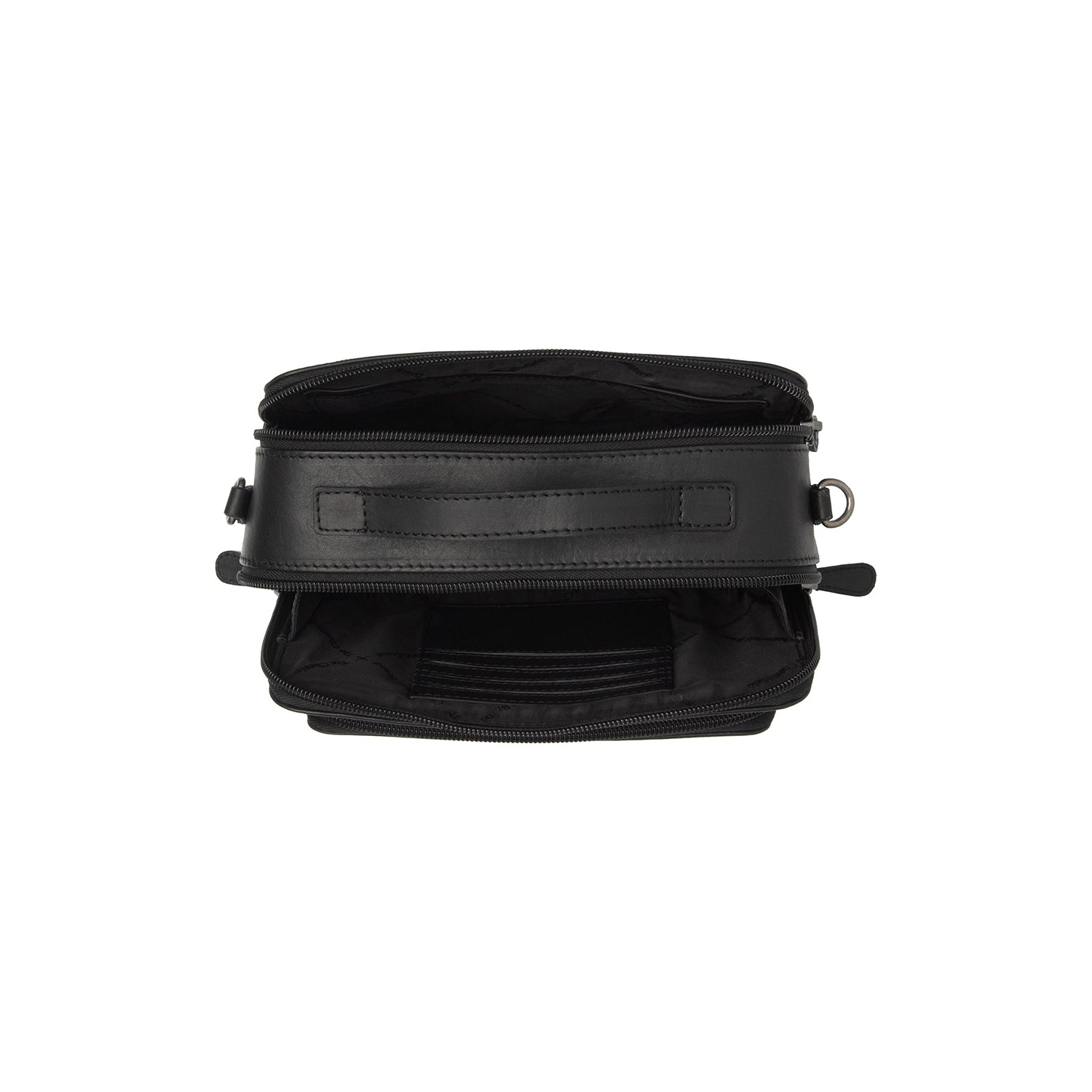Leren Crossbody Tas Zwart Rovon