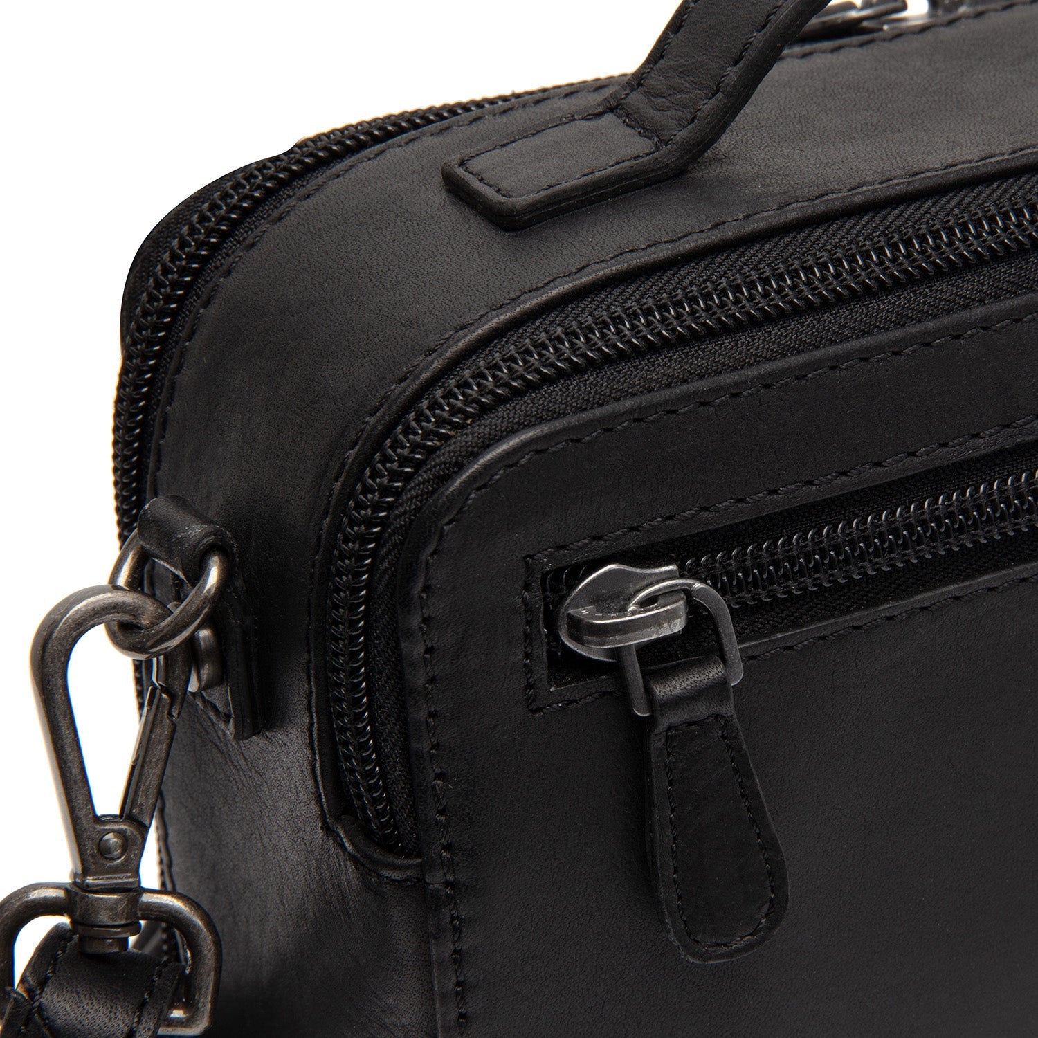Leren Crossbody Tas Zwart Rovon