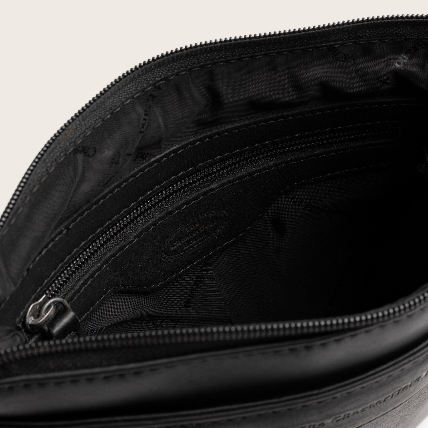 Leren Crossbody Tas Zwart Trenton