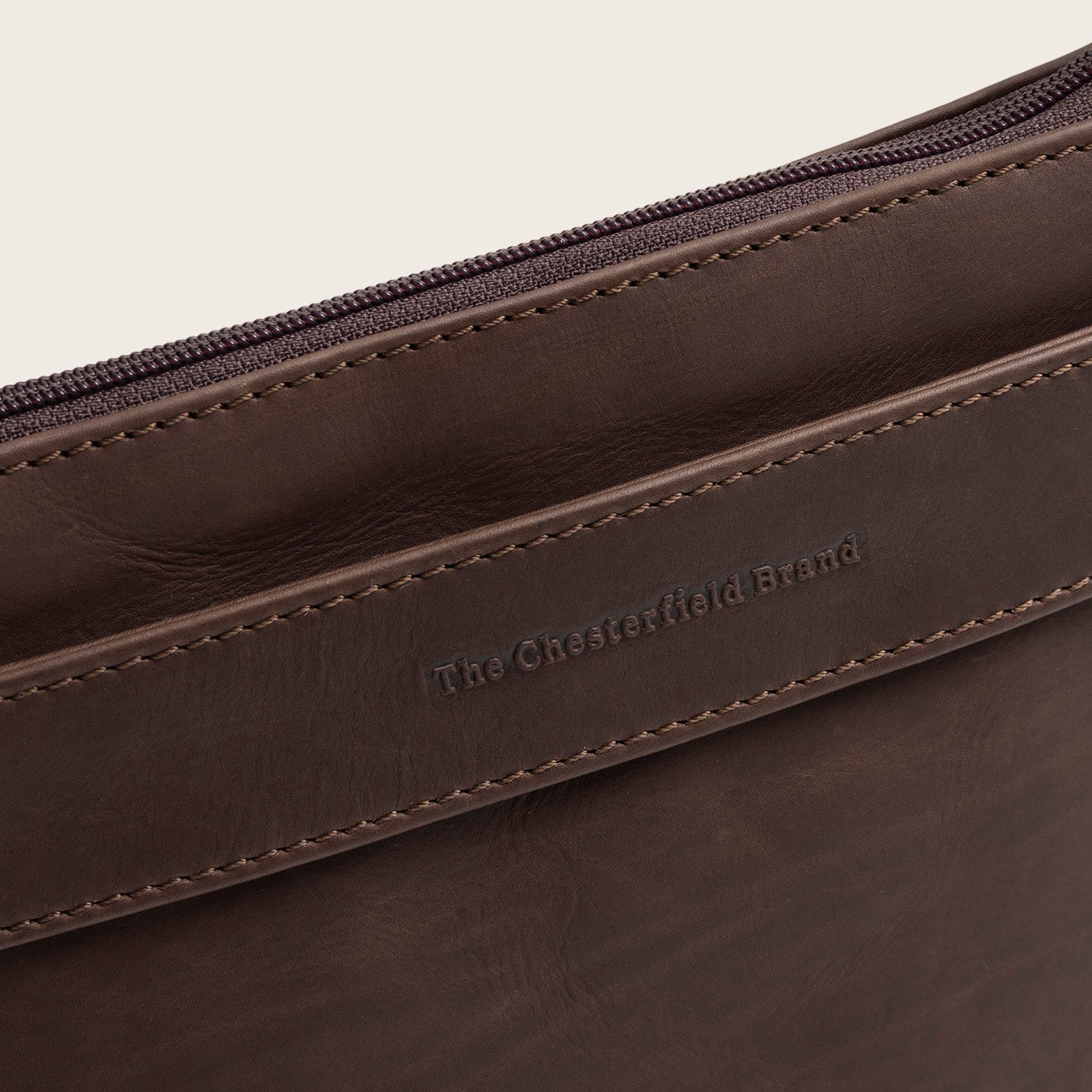 Leren Crossbody Tas Bruin Trenton