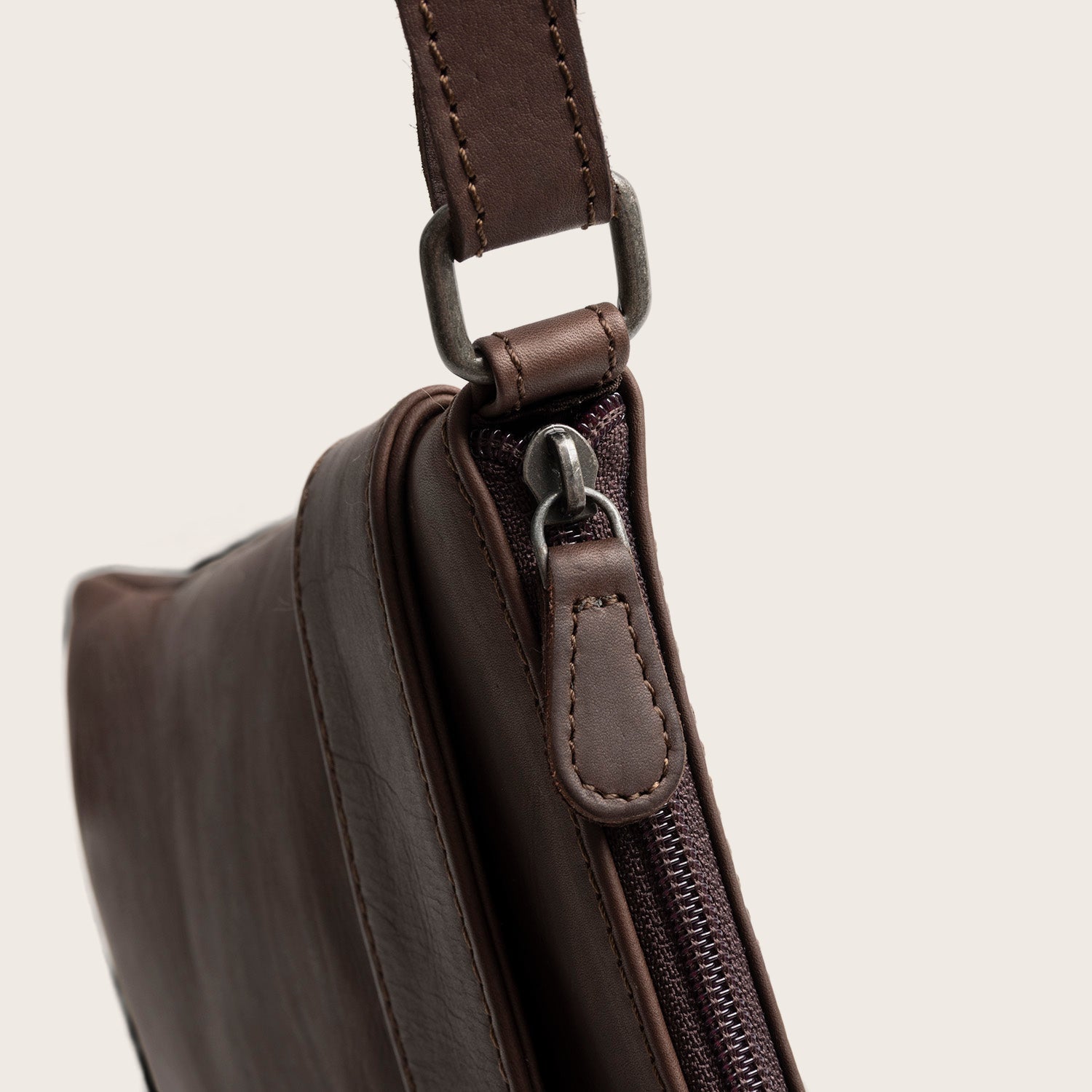 Leren Crossbody Tas Bruin Trenton