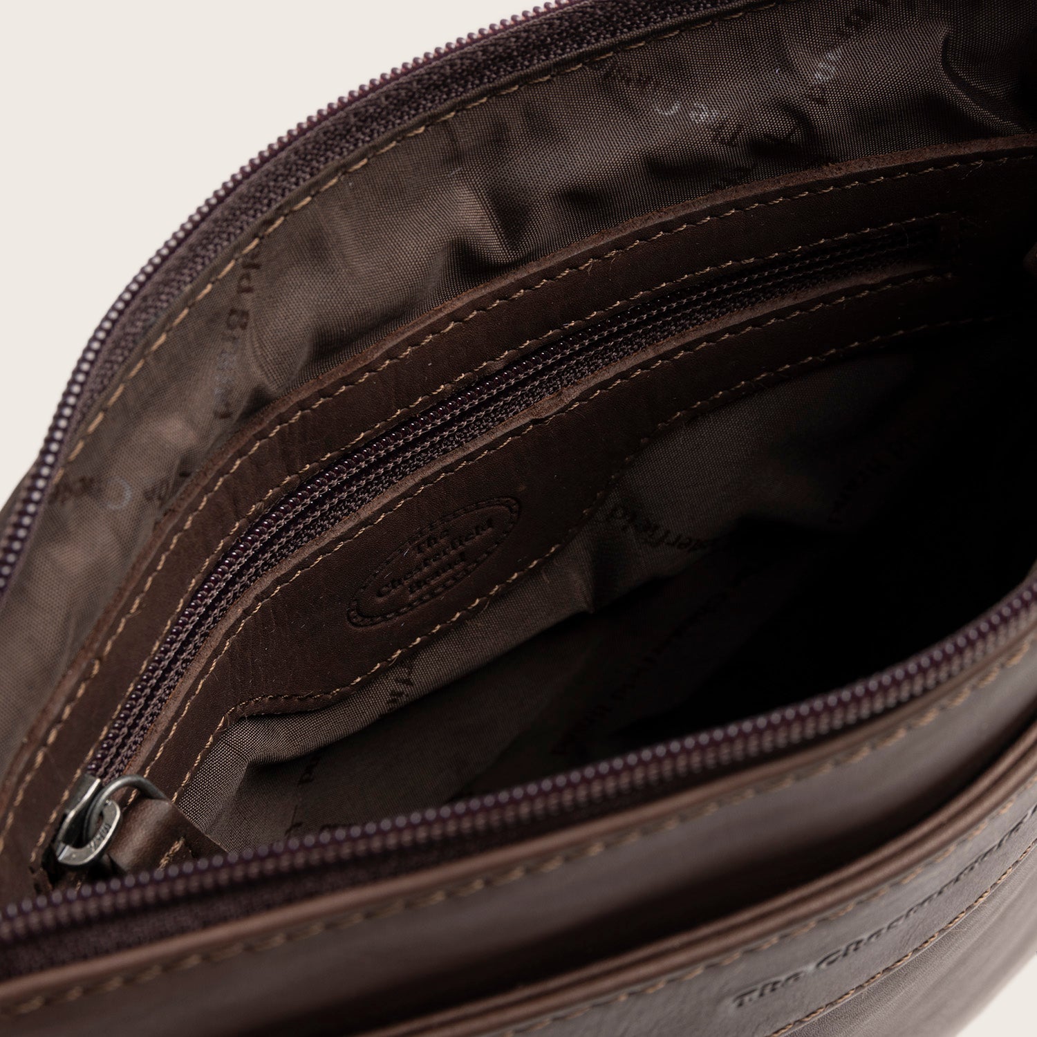 Leren Crossbody Tas Bruin Trenton