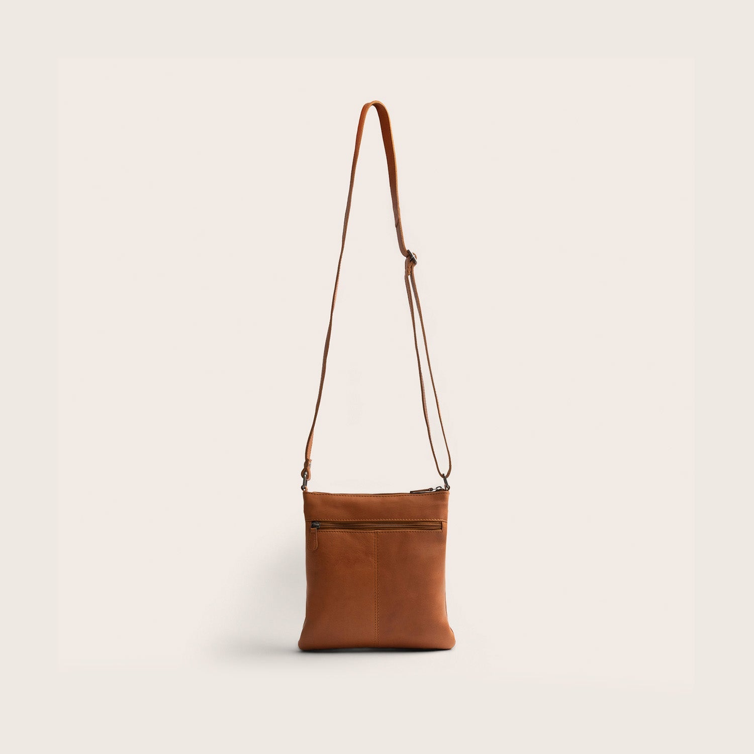 Leren Crossbody Tas Cognac Trenton