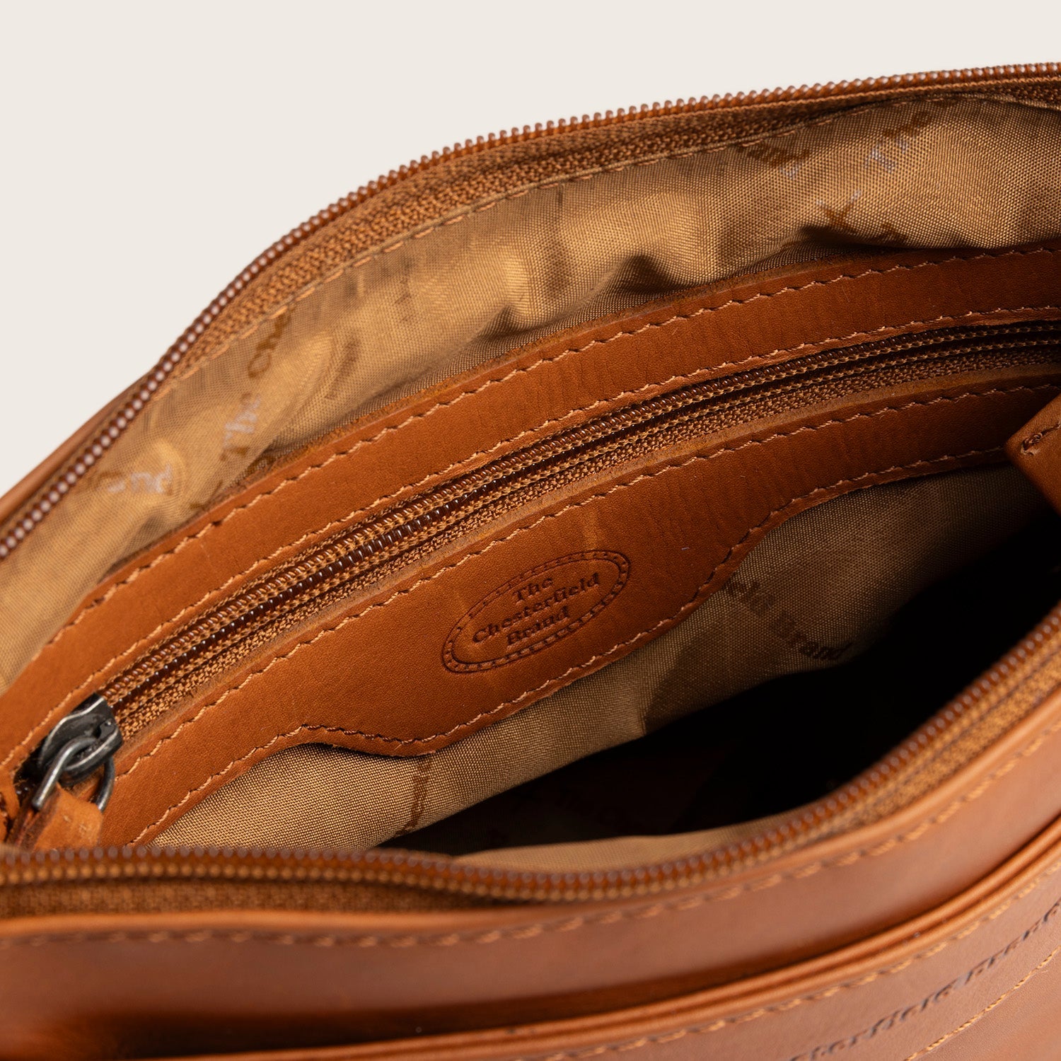 Leren Crossbody Tas Cognac Trenton