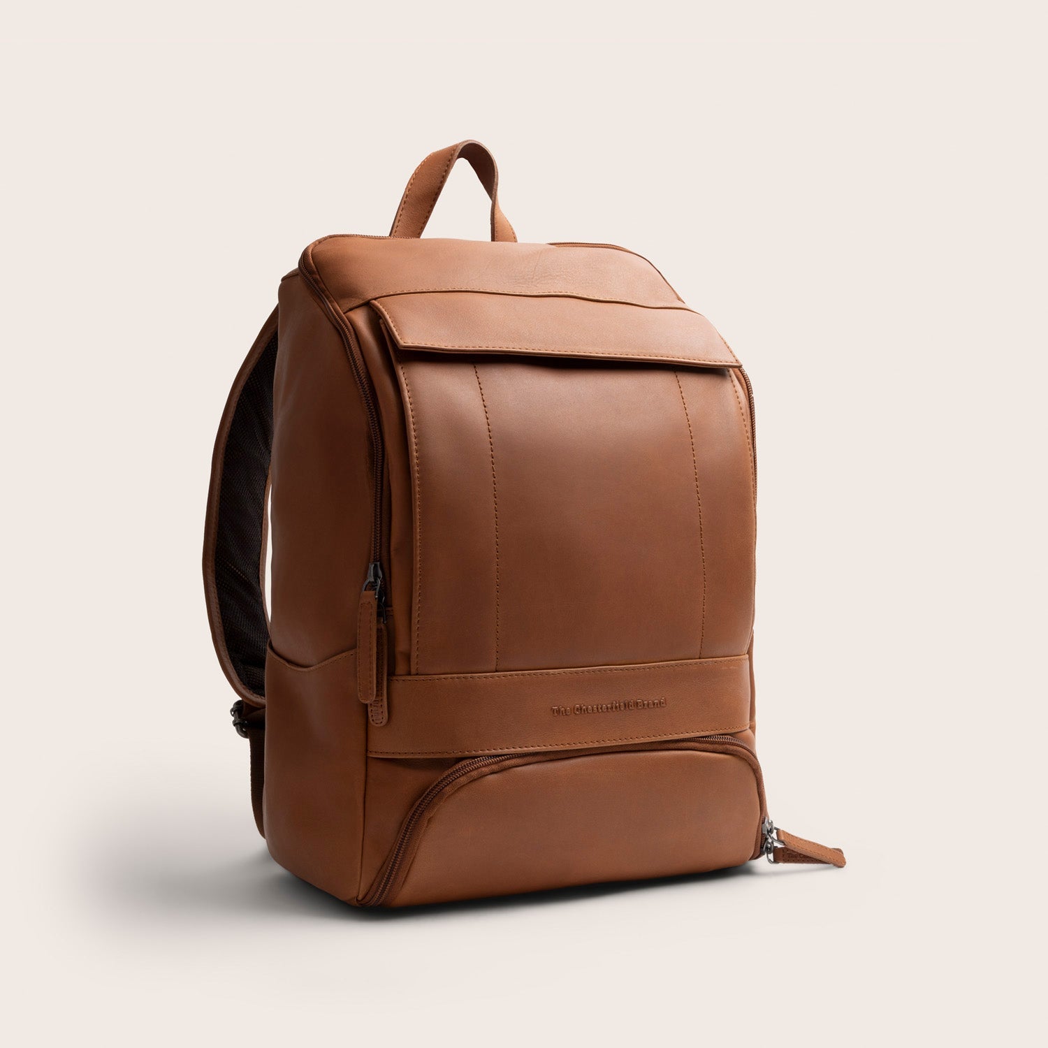 Leren Laptoprugzak Cognac Rich
