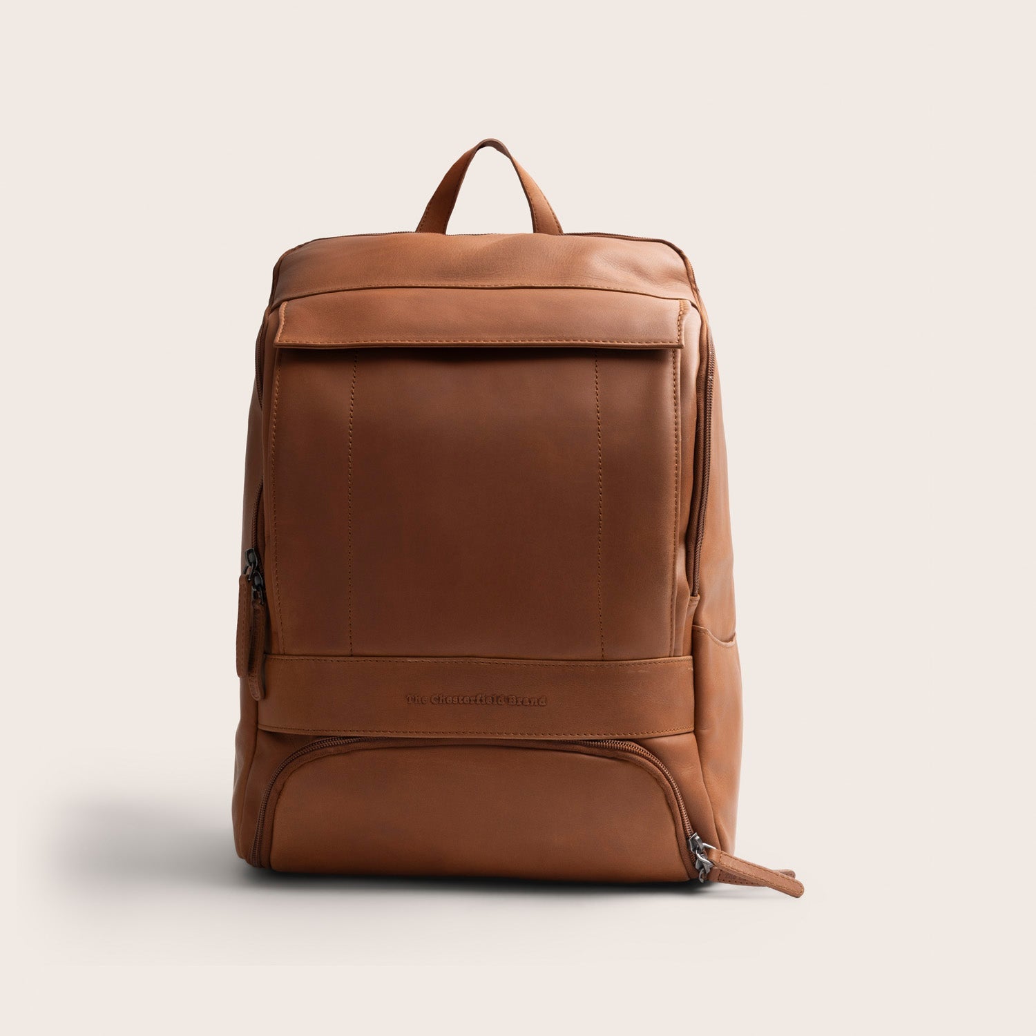 Leren Laptoprugzak Cognac Rich
