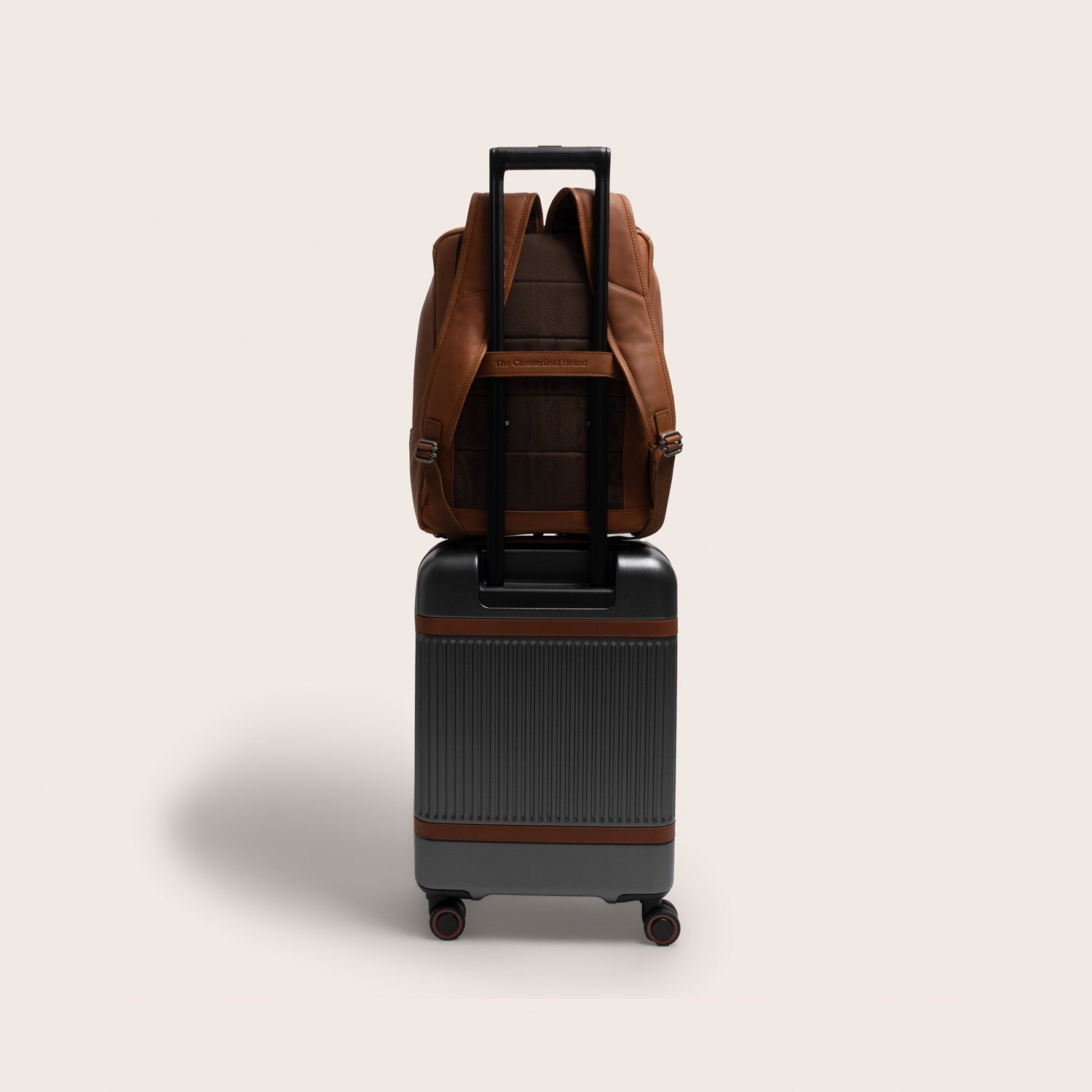 Leren Laptoprugzak Cognac Rich