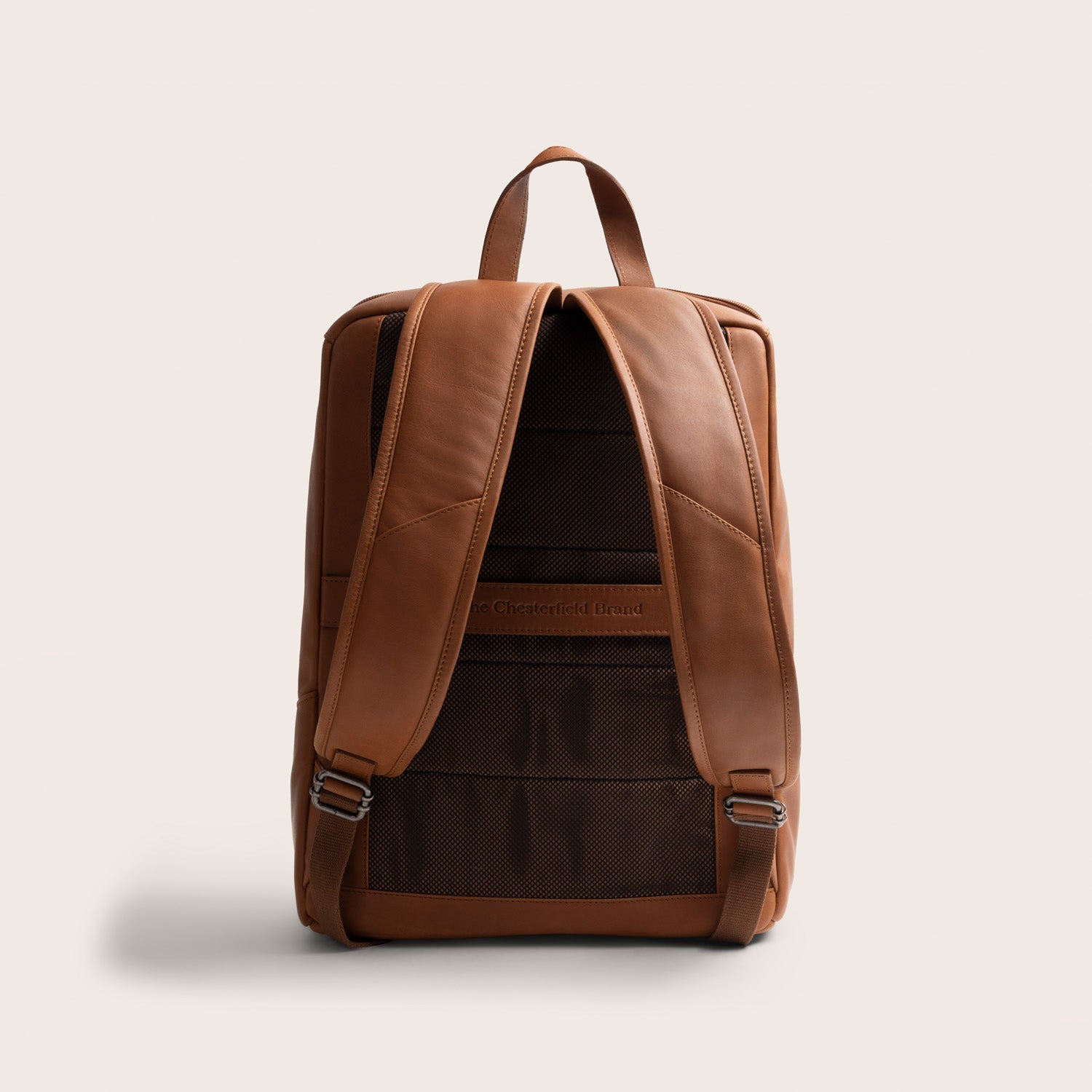 Leren Laptoprugzak Cognac Rich