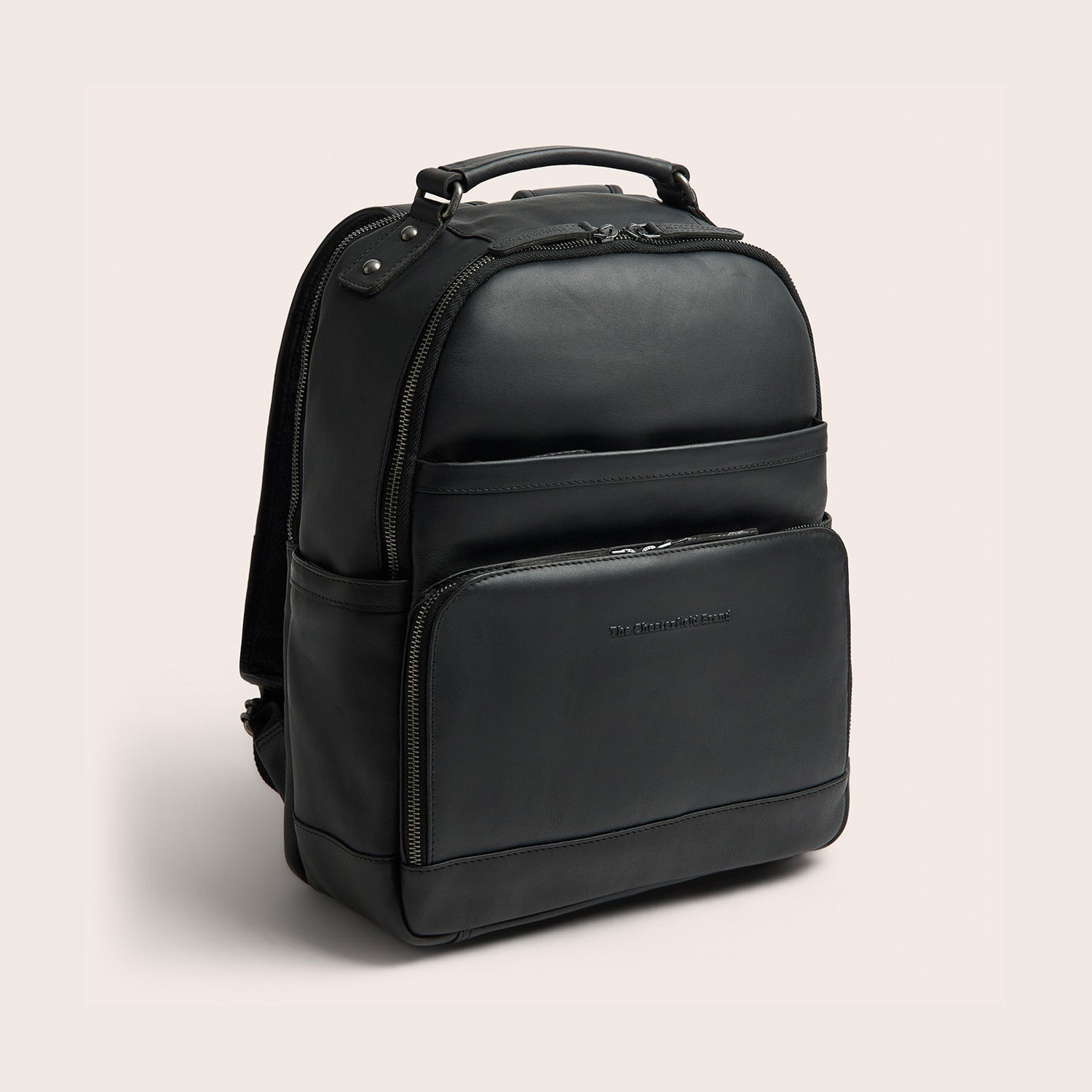 Leren Laptoprugzak Zwart Austin