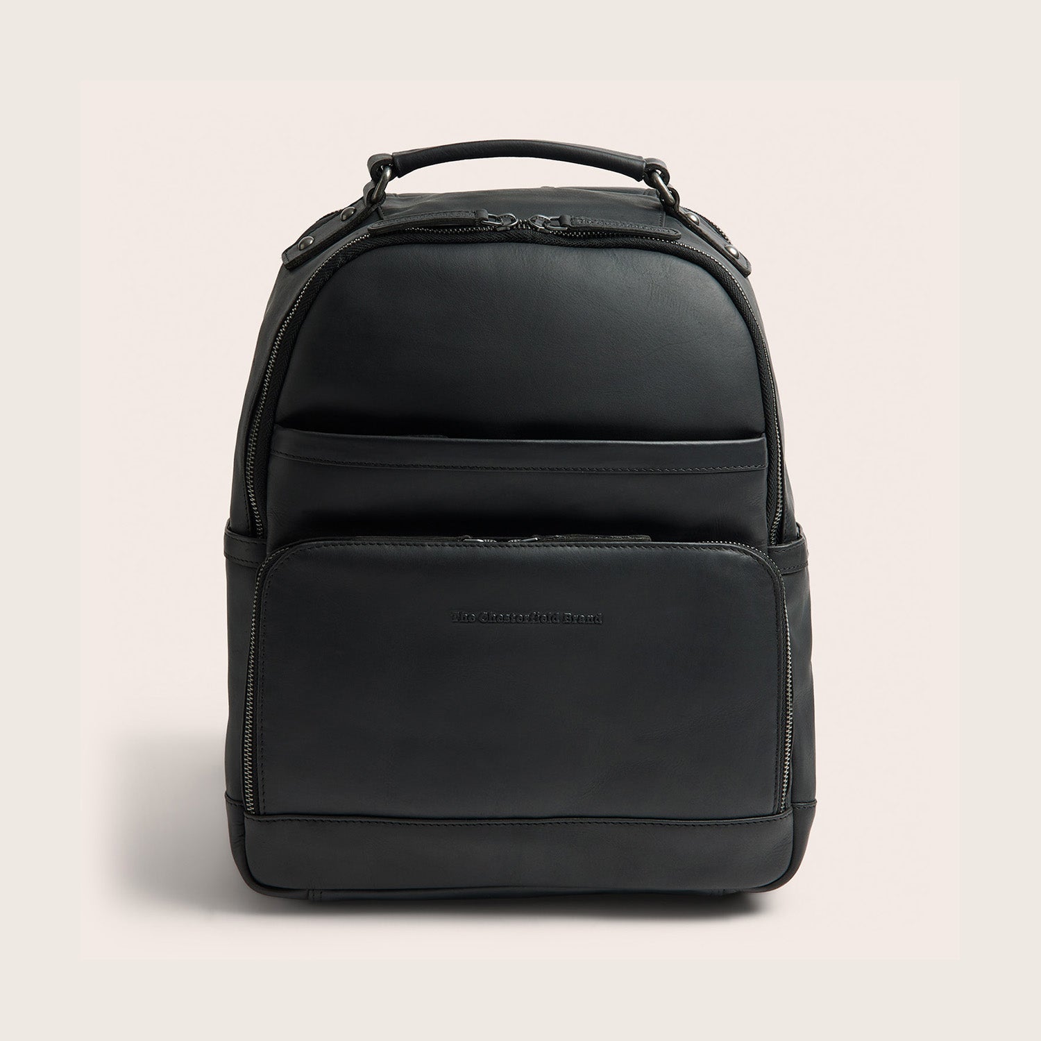 Leren Laptoprugzak Zwart Austin