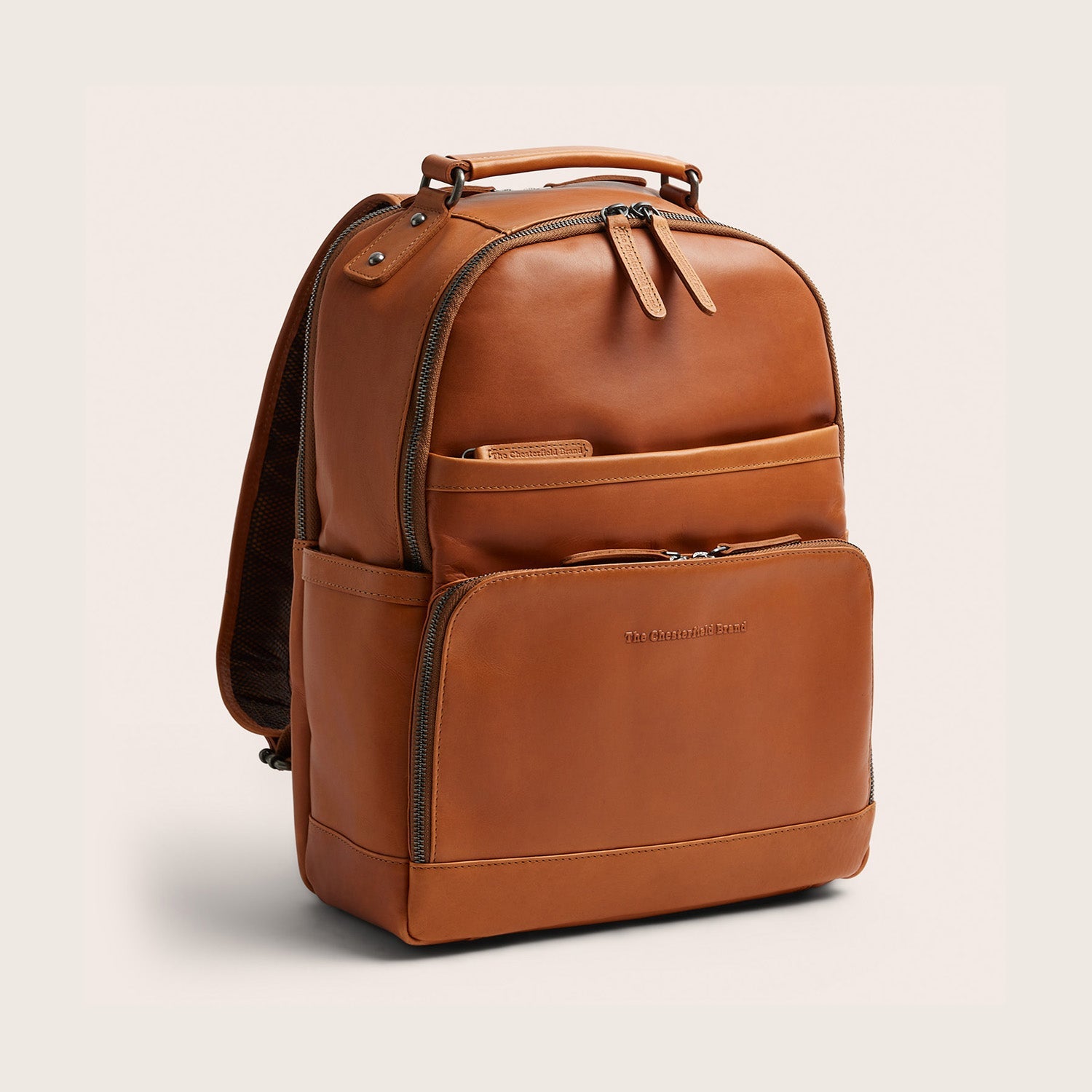 Leren Laptoprugzak Cognac Austin