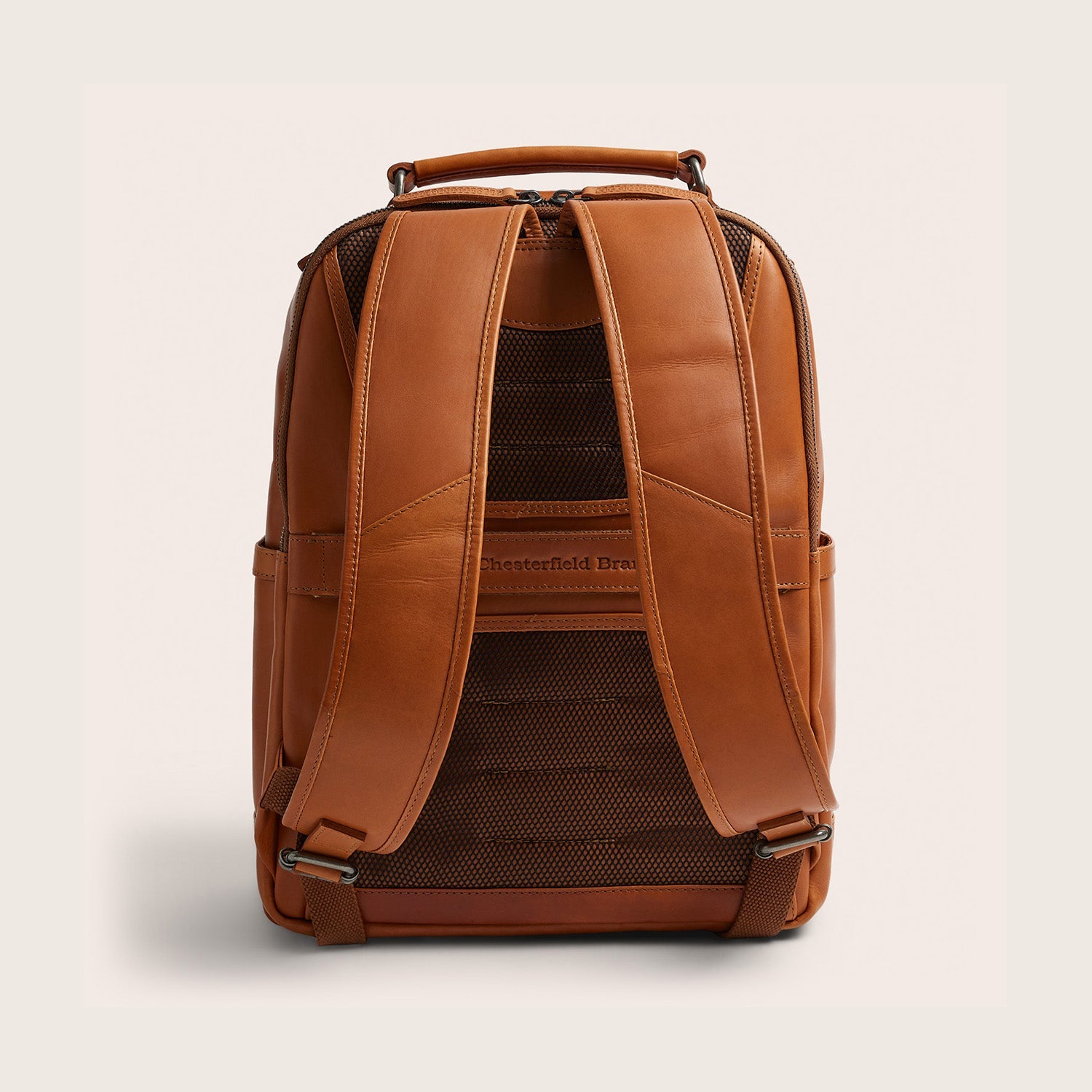 Leren Laptoprugzak Cognac Austin