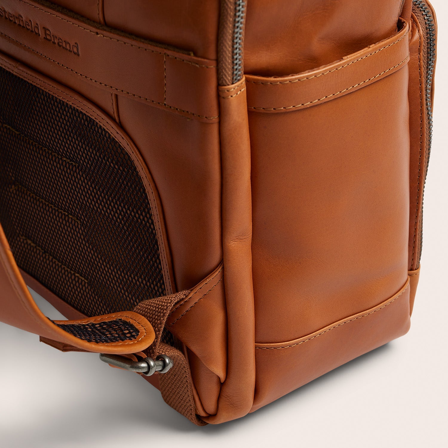 Leren Laptoprugzak Cognac Austin