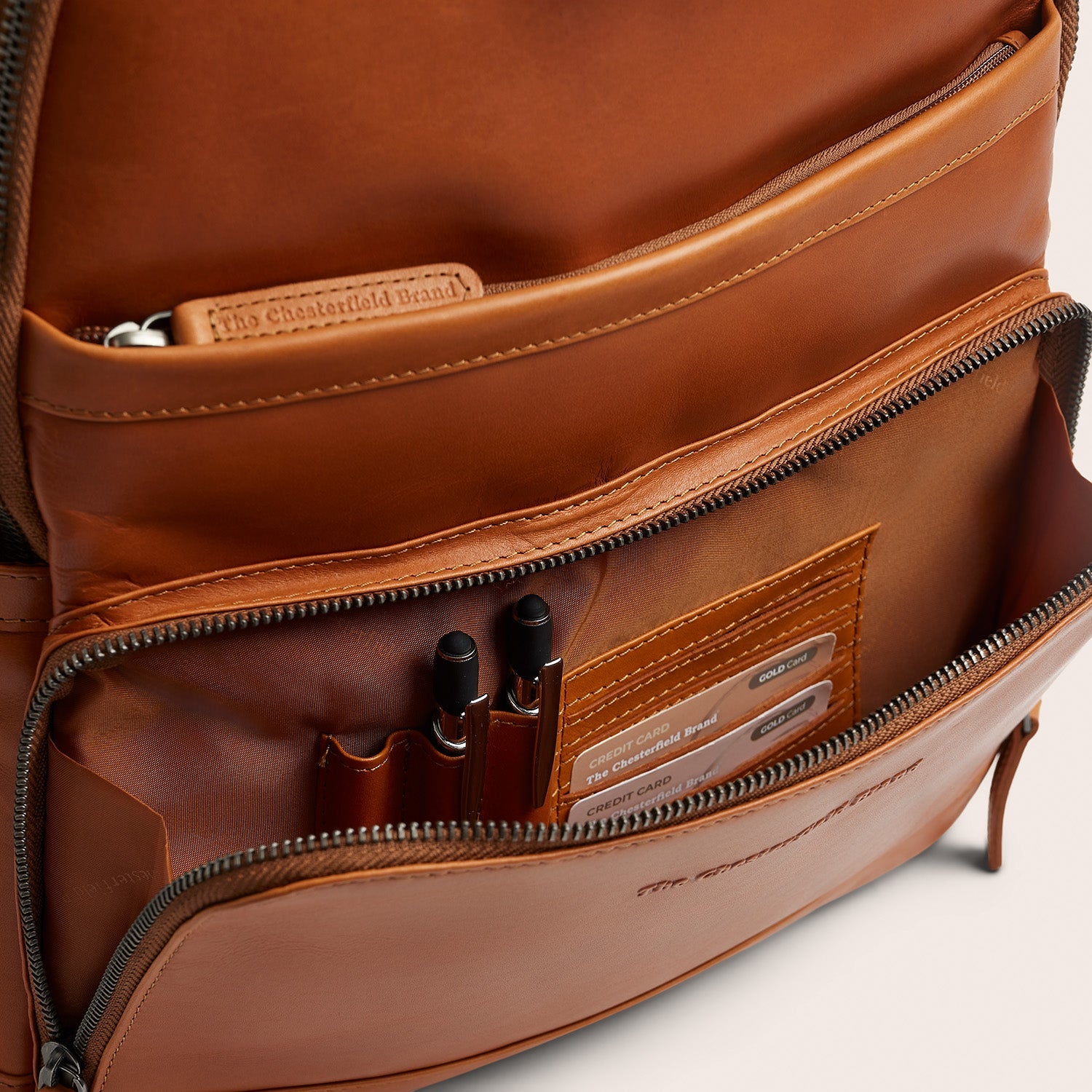 Leren Laptoprugzak Cognac Austin