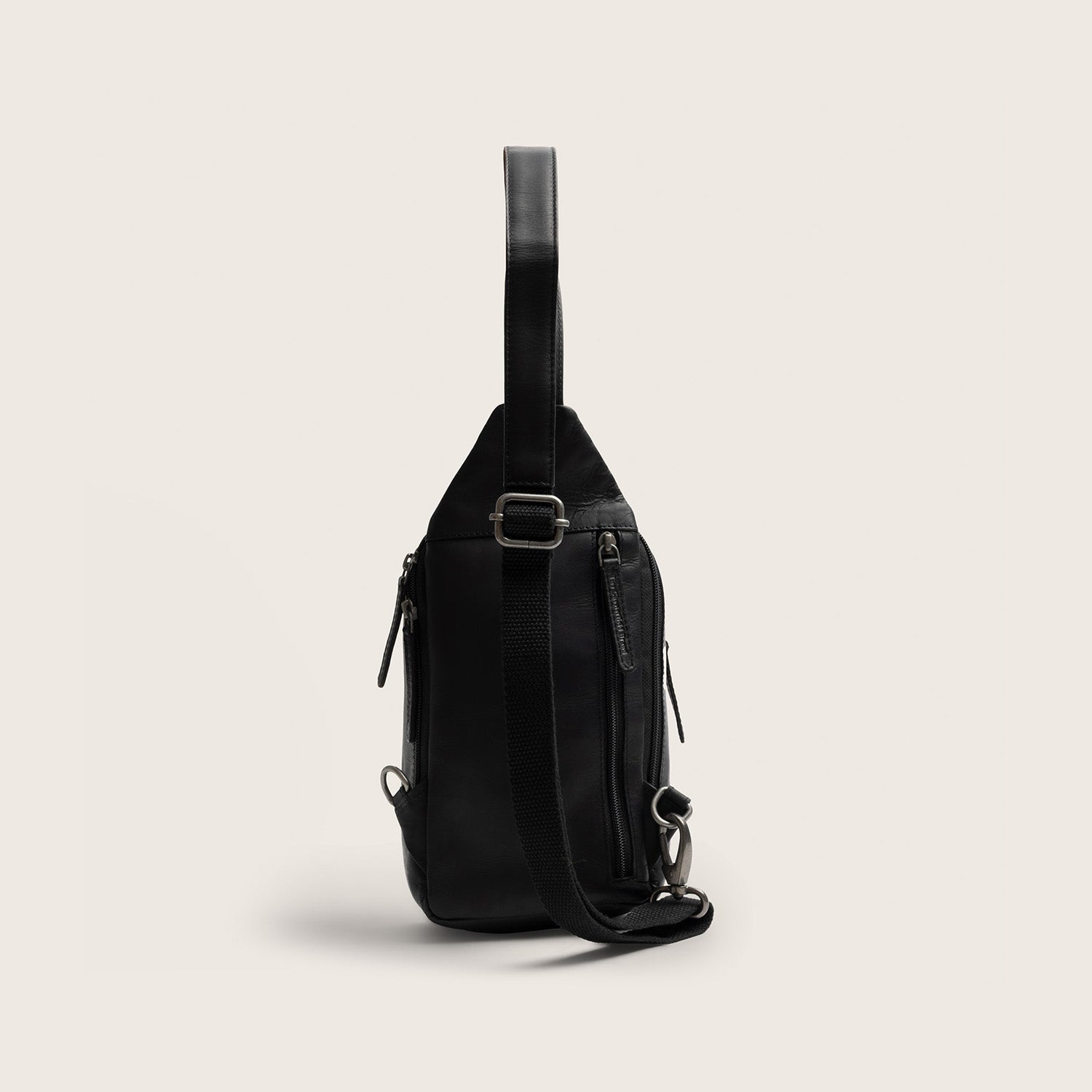 Leren Sling Bag Zwart Riga