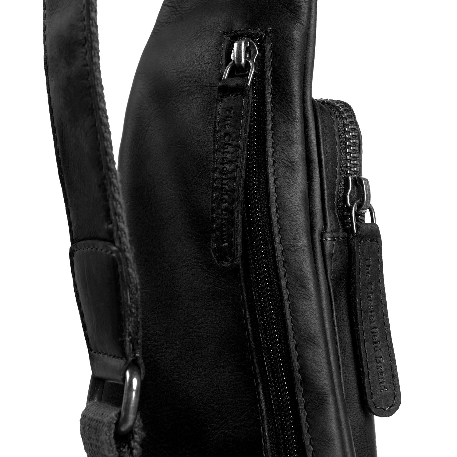 Leren Sling Bag Zwart Logan
