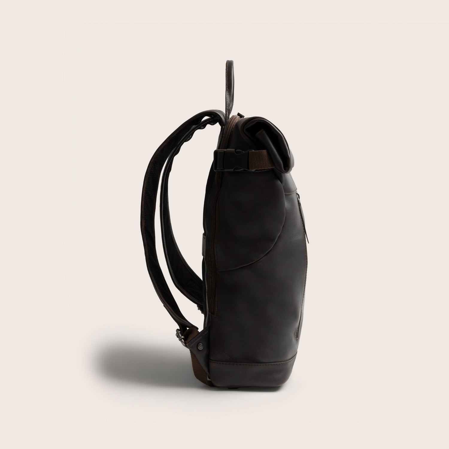 Leren Rolltop Rugzak Bruin Liverpool