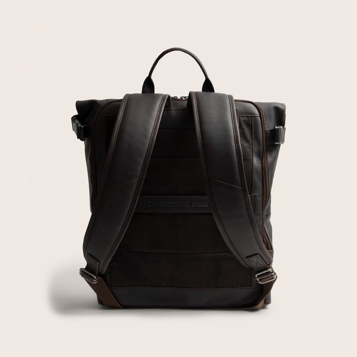 Leren Rolltop Rugzak Bruin Liverpool