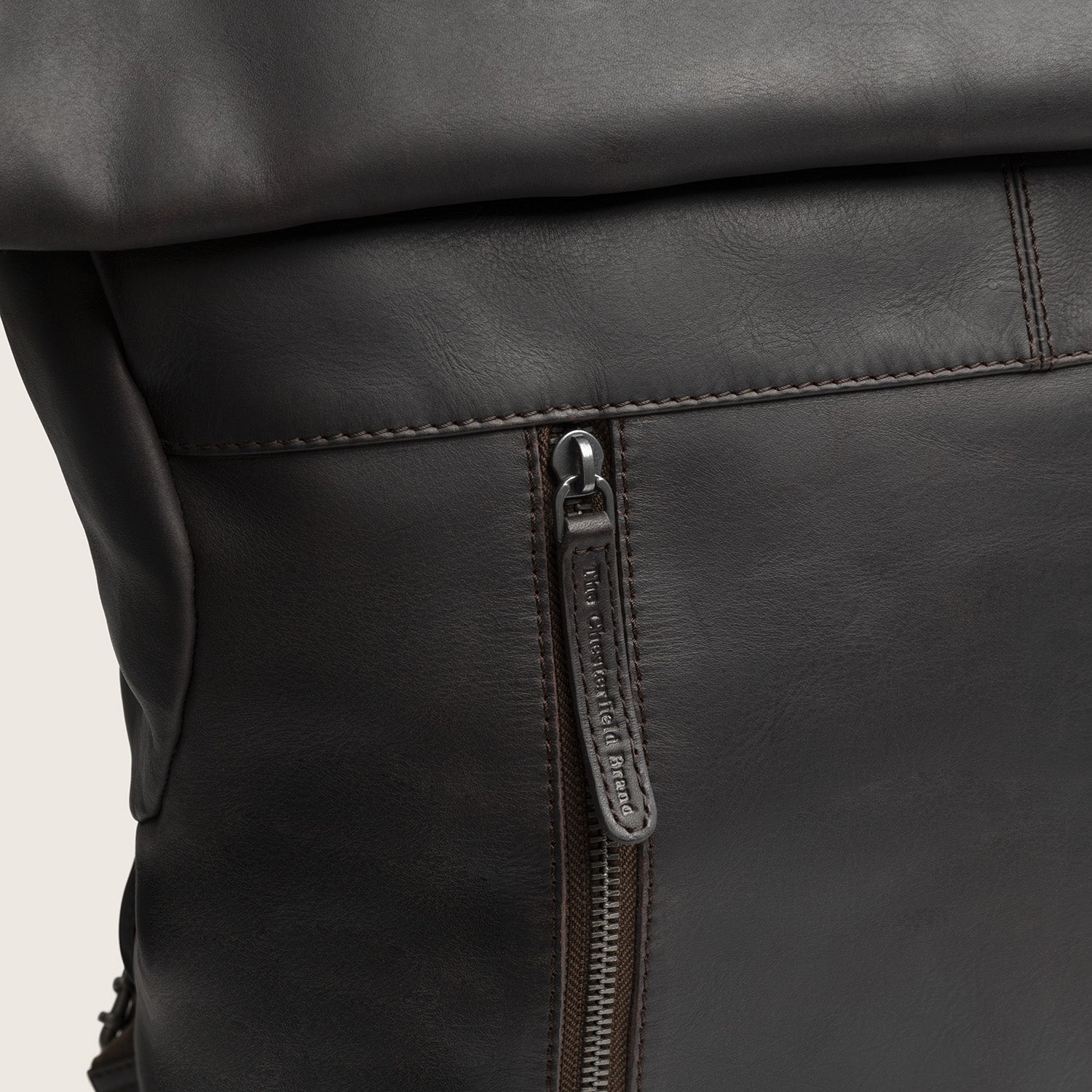 Leren Rolltop Rugzak Bruin Liverpool