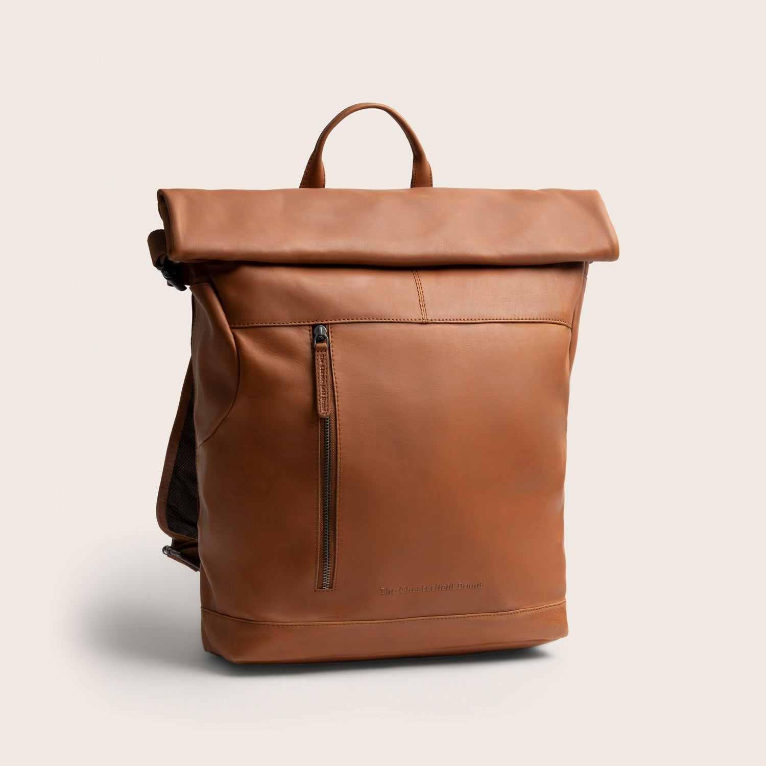 Leren Rolltop Rugzak Cognac Liverpool