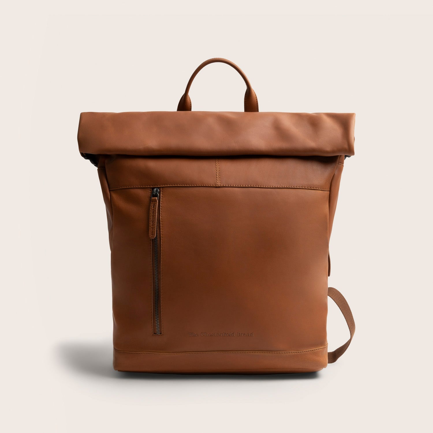 Leren Rolltop Rugzak Cognac Liverpool