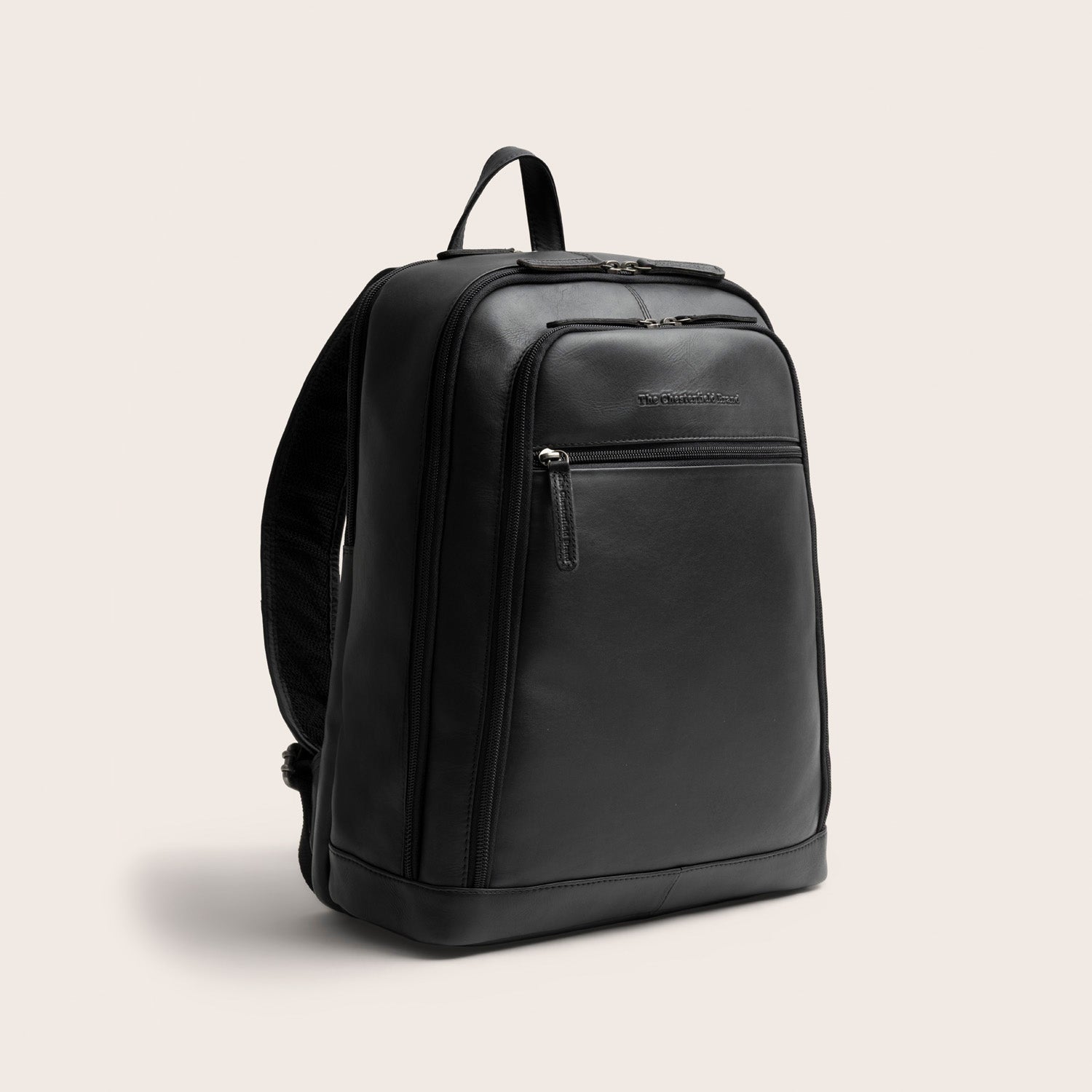 Leren Laptoprugzak Zwart Detroit