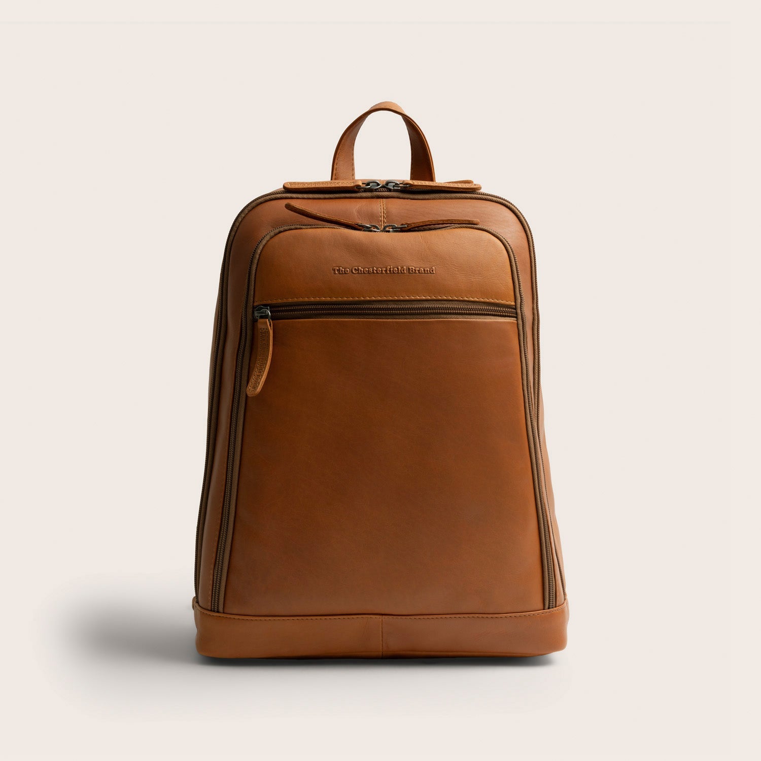 Leren Laptoprugzak Cognac Detroit