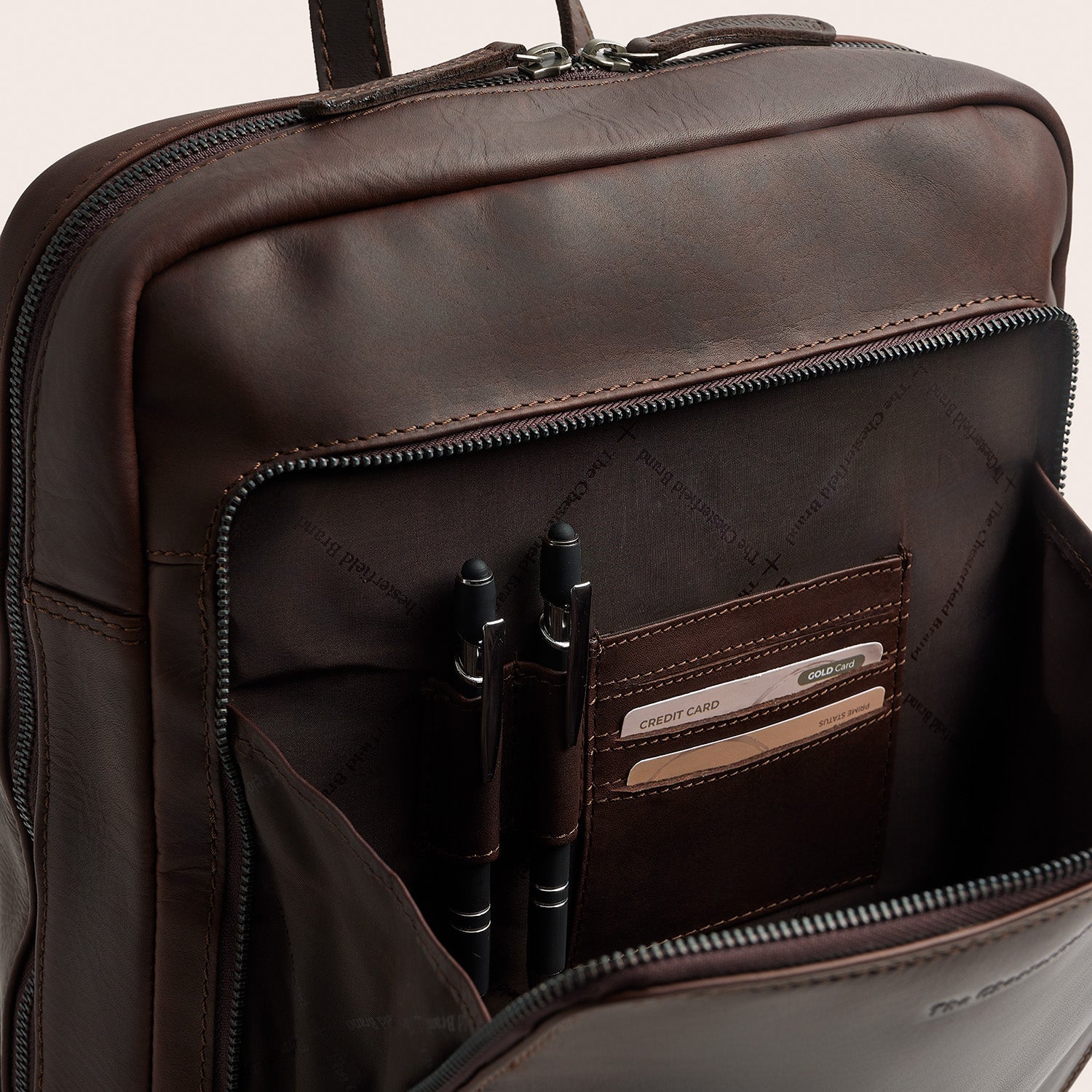 Leren Laptoprugzak Bruin Jasper