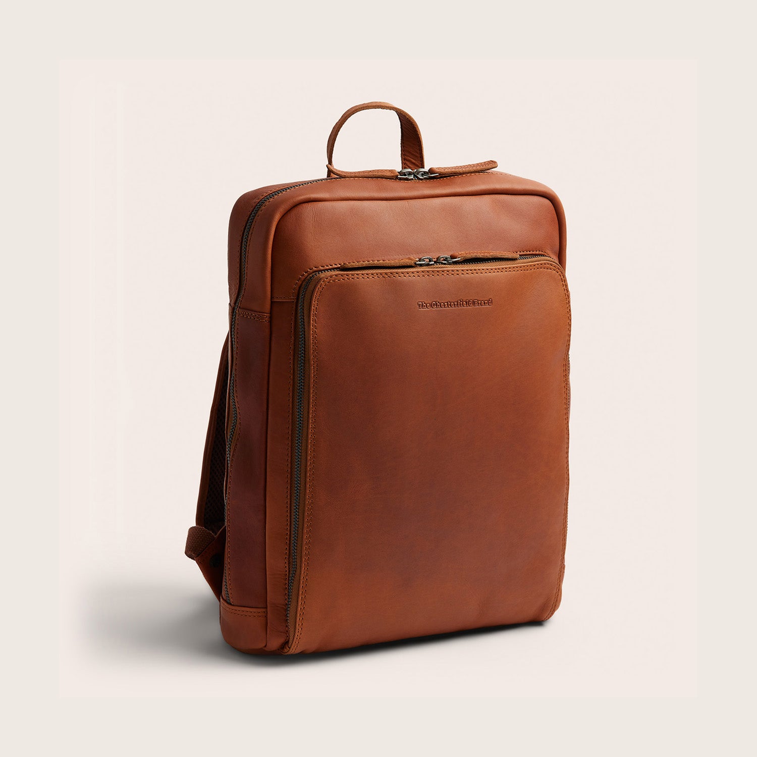 Leren Laptoprugzak Cognac Jasper