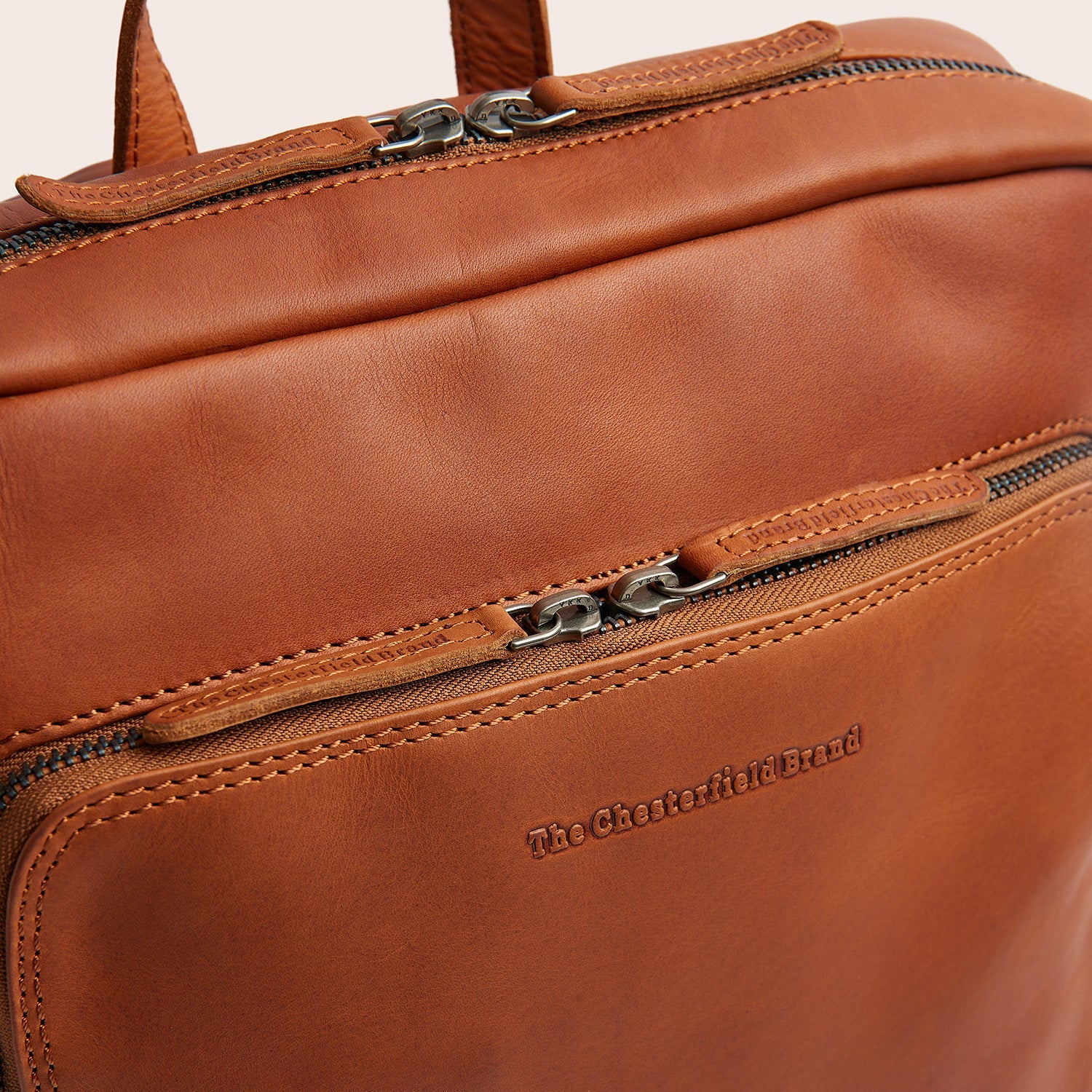 Leren Laptoprugzak Cognac Jasper