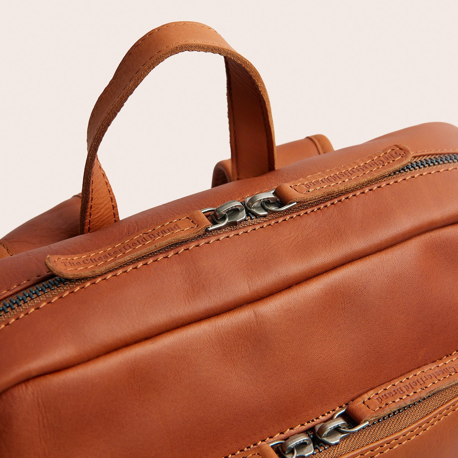Leren Laptoprugzak Cognac Jasper