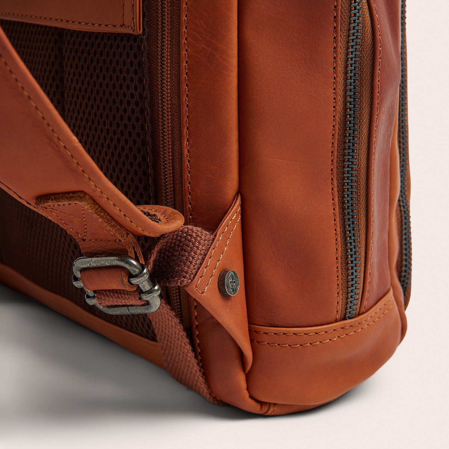 Leren Laptoprugzak Cognac Jasper